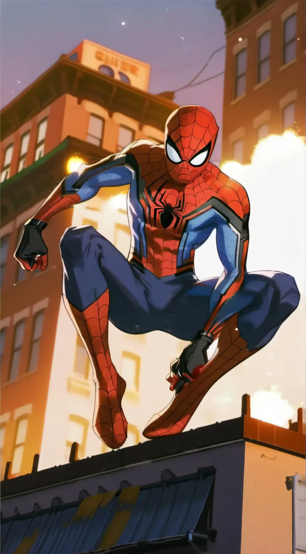 ai character: Peter Parker  background