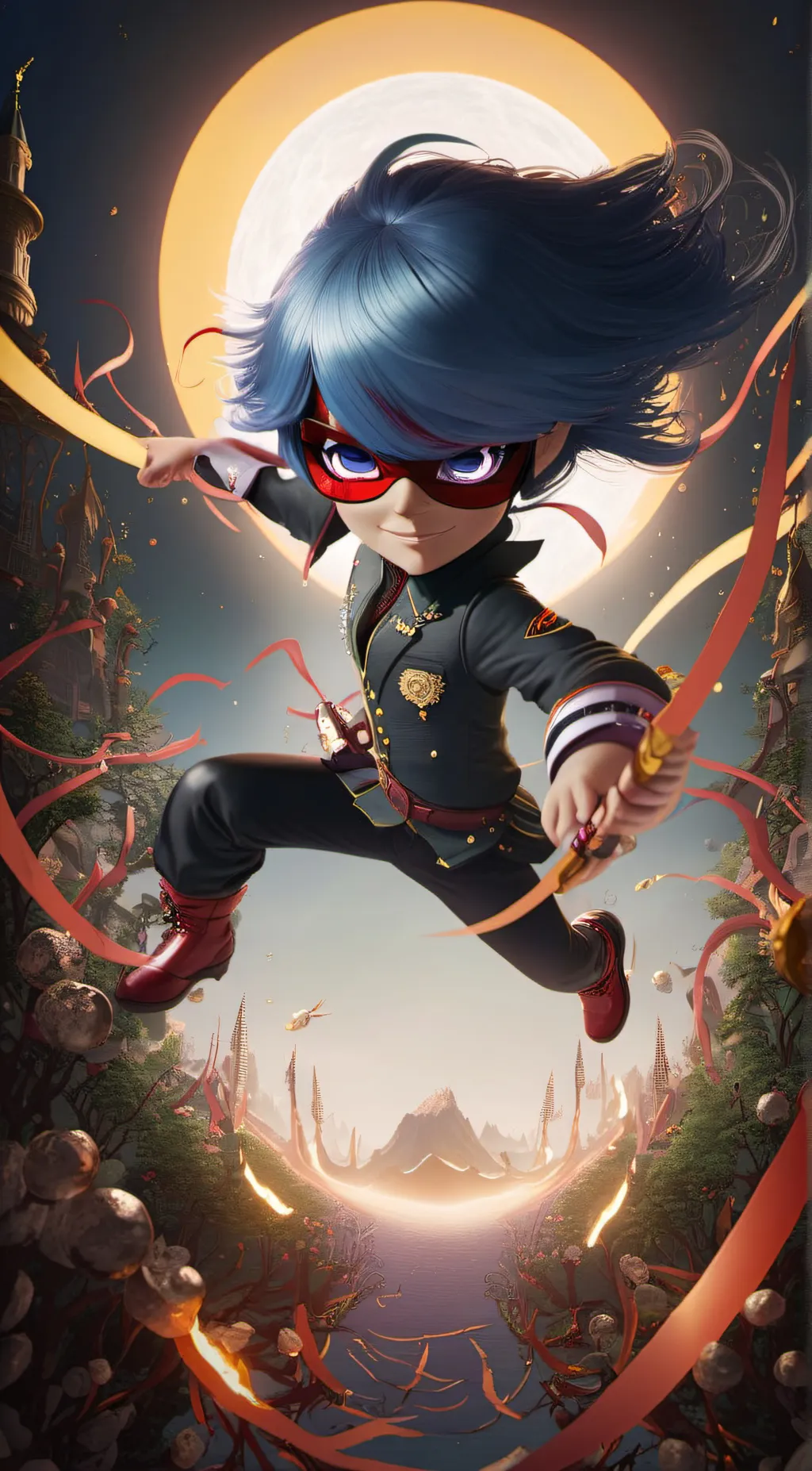 ai character: Miraculous  background