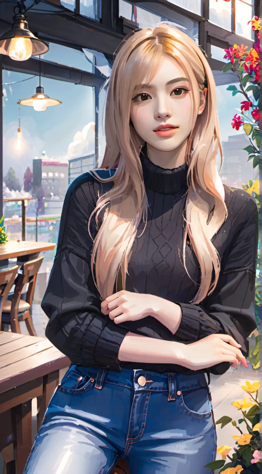 ai character: Rose background