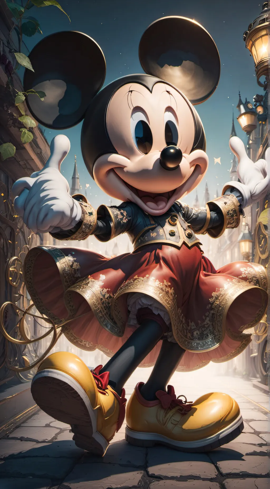 ai character: Minnie mouse background