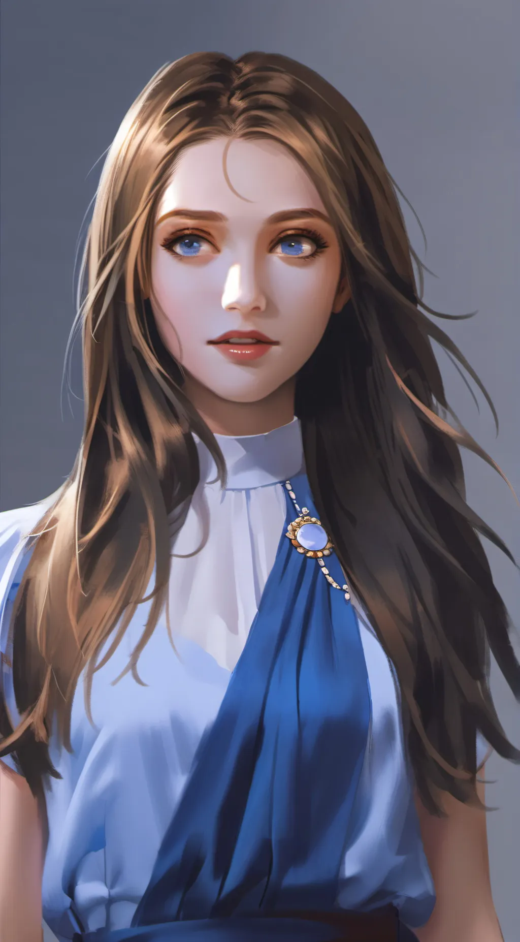 ai character: Liana White background