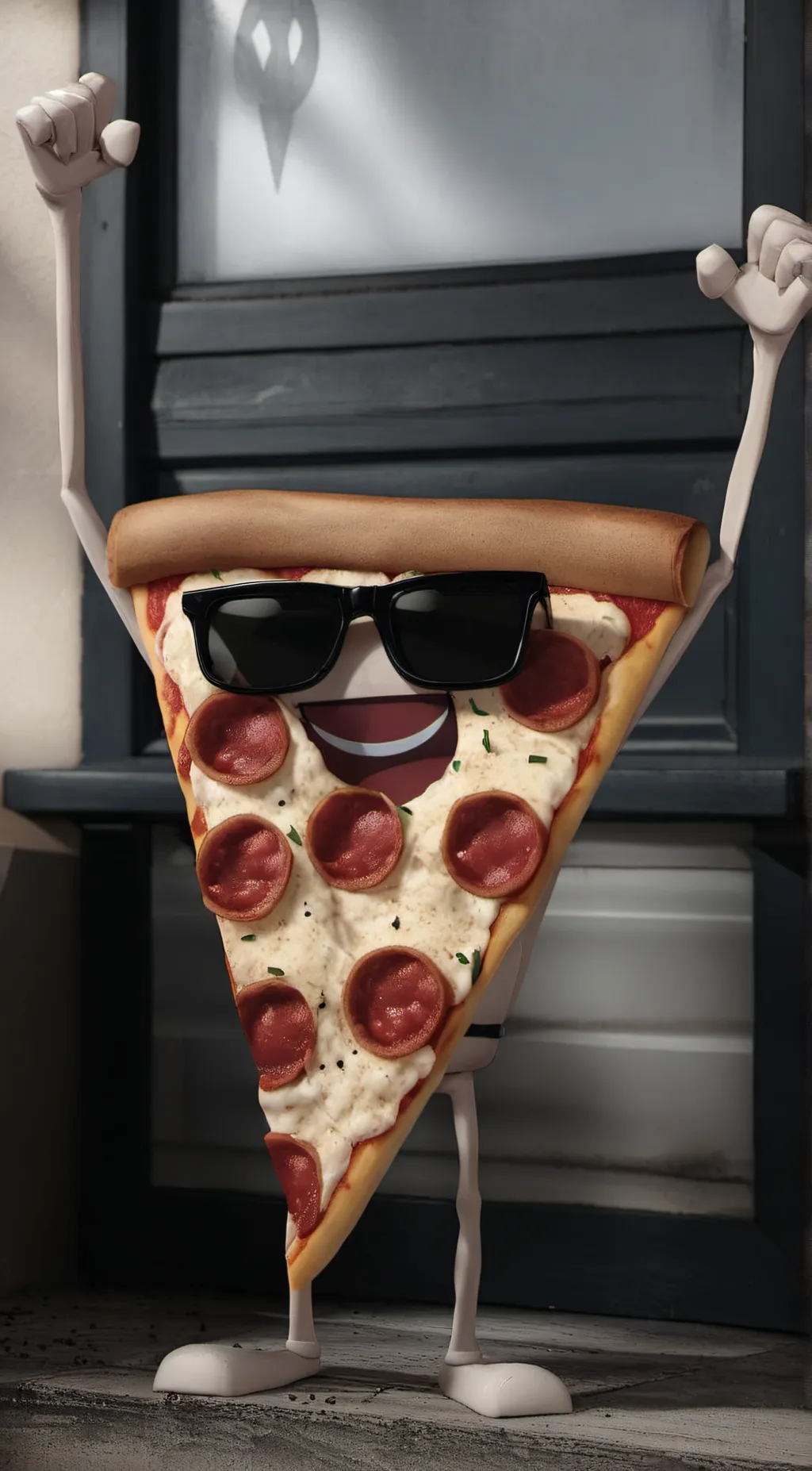 ai character: pizza steve   background