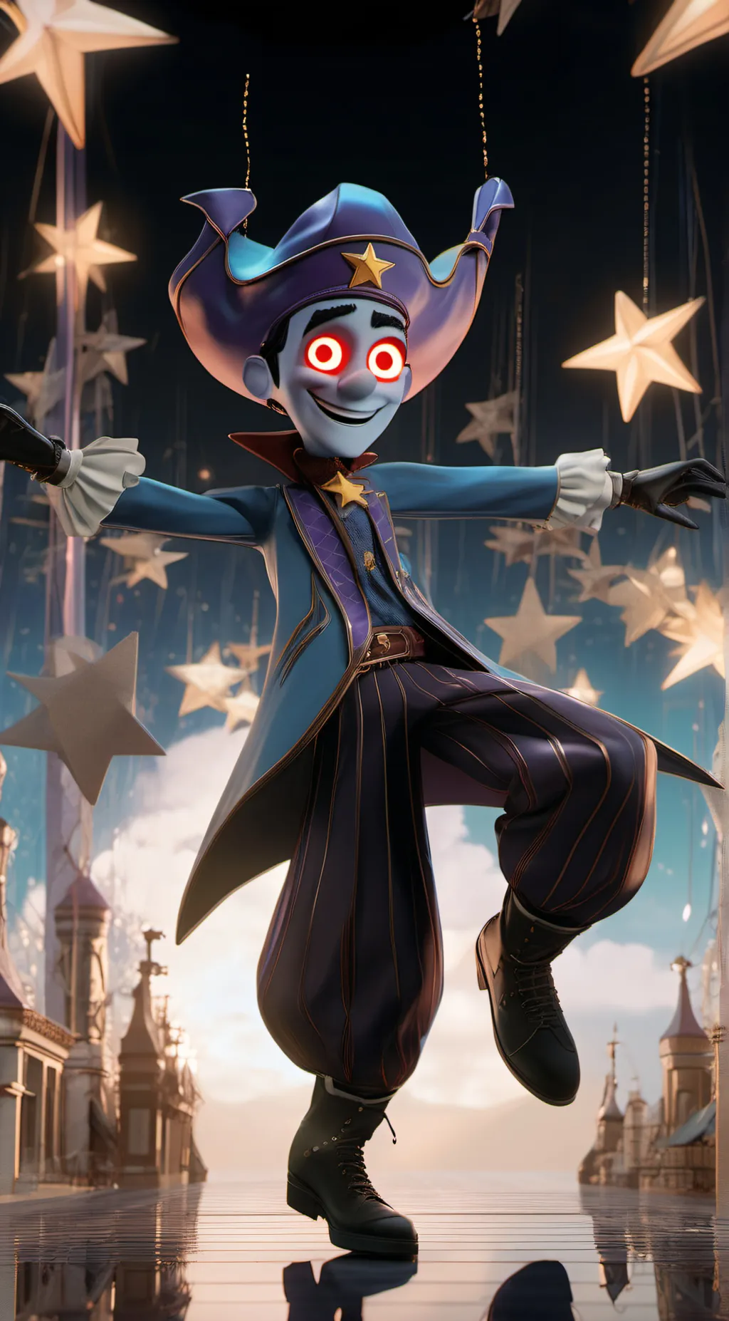 ai character: Moon background