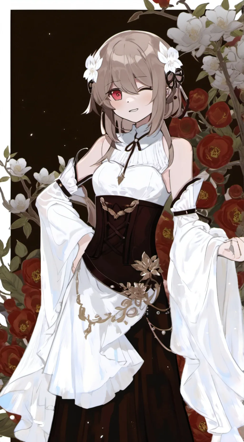ai character: Rose aram background