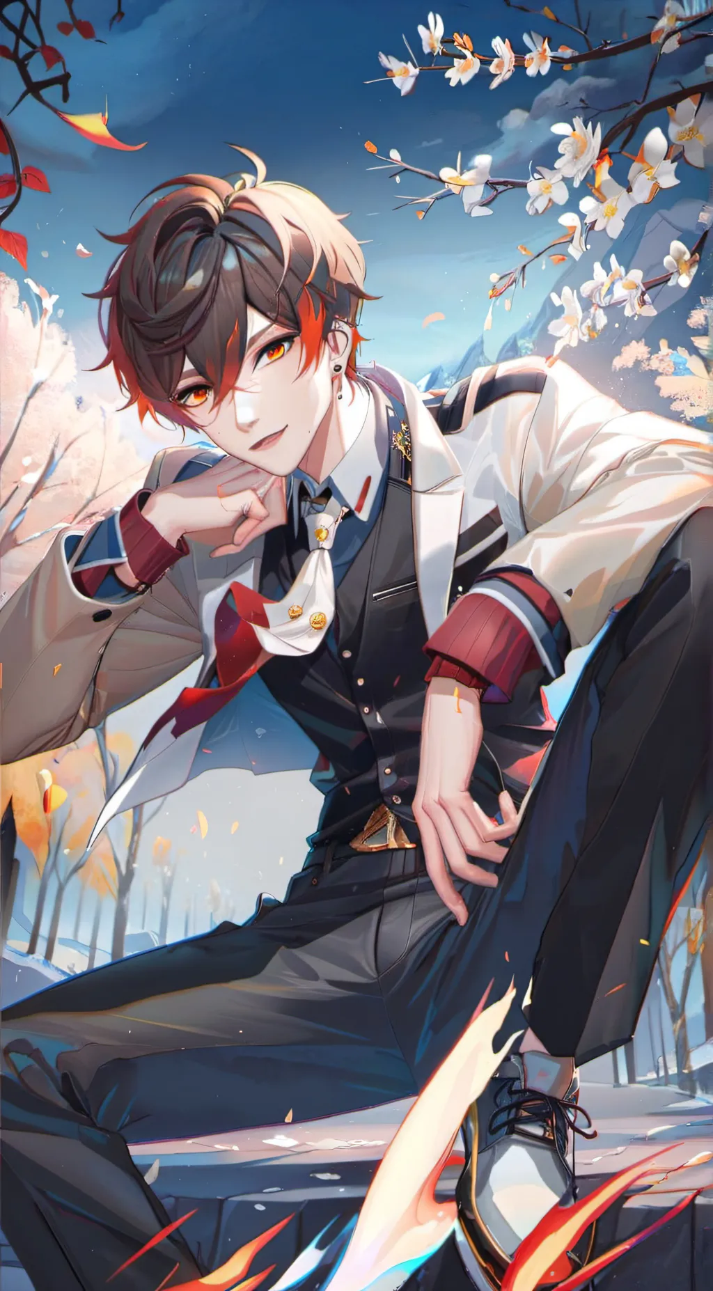 ai character: Winter. background
