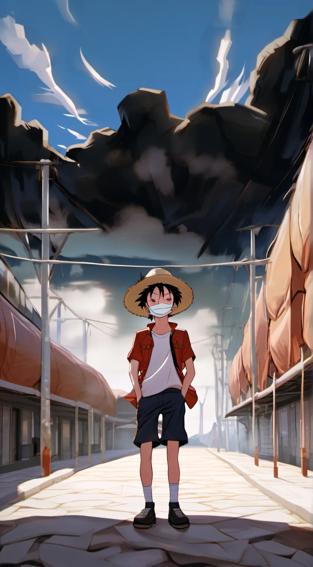 ai character: Luffy  background