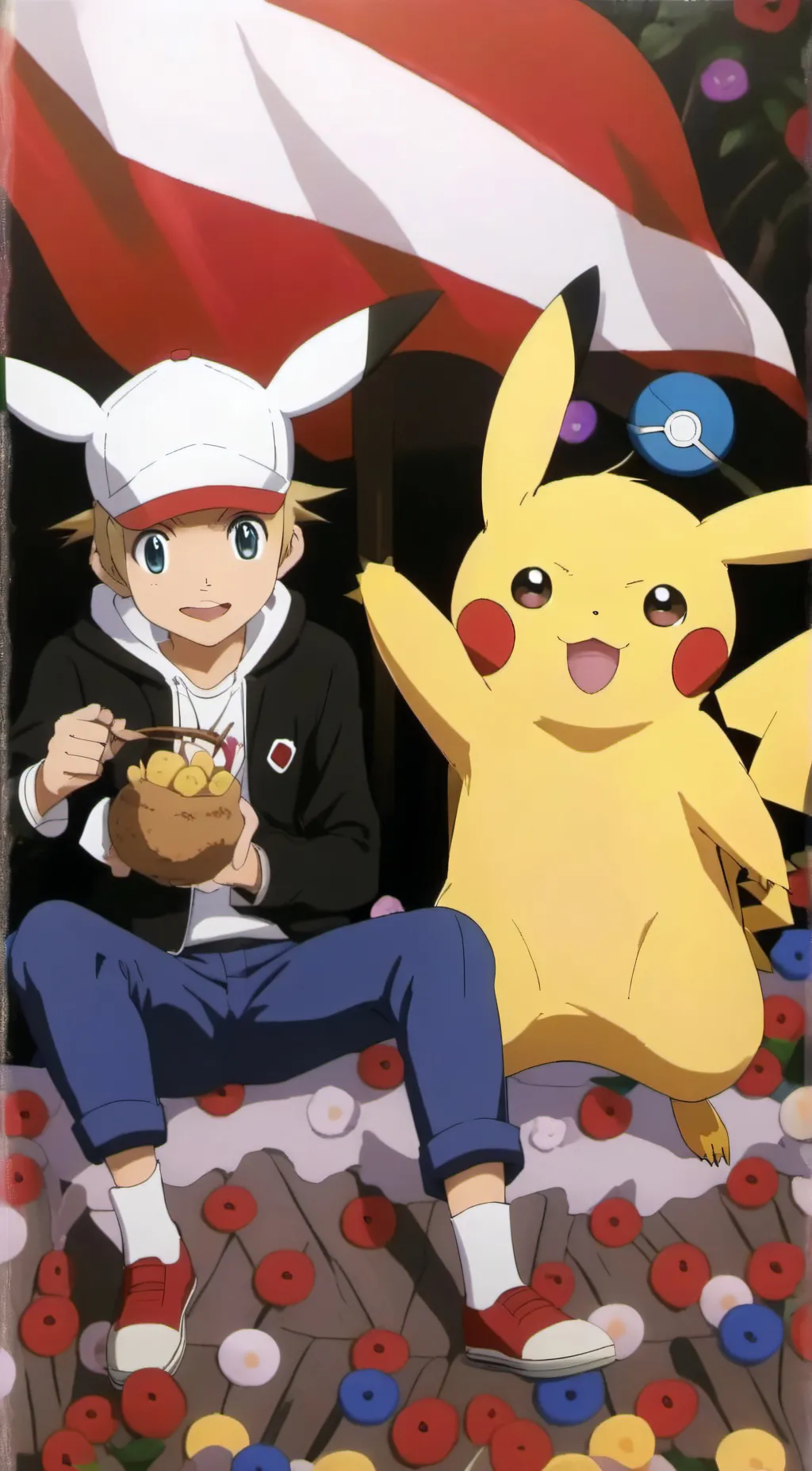 ai character: Pikachu background