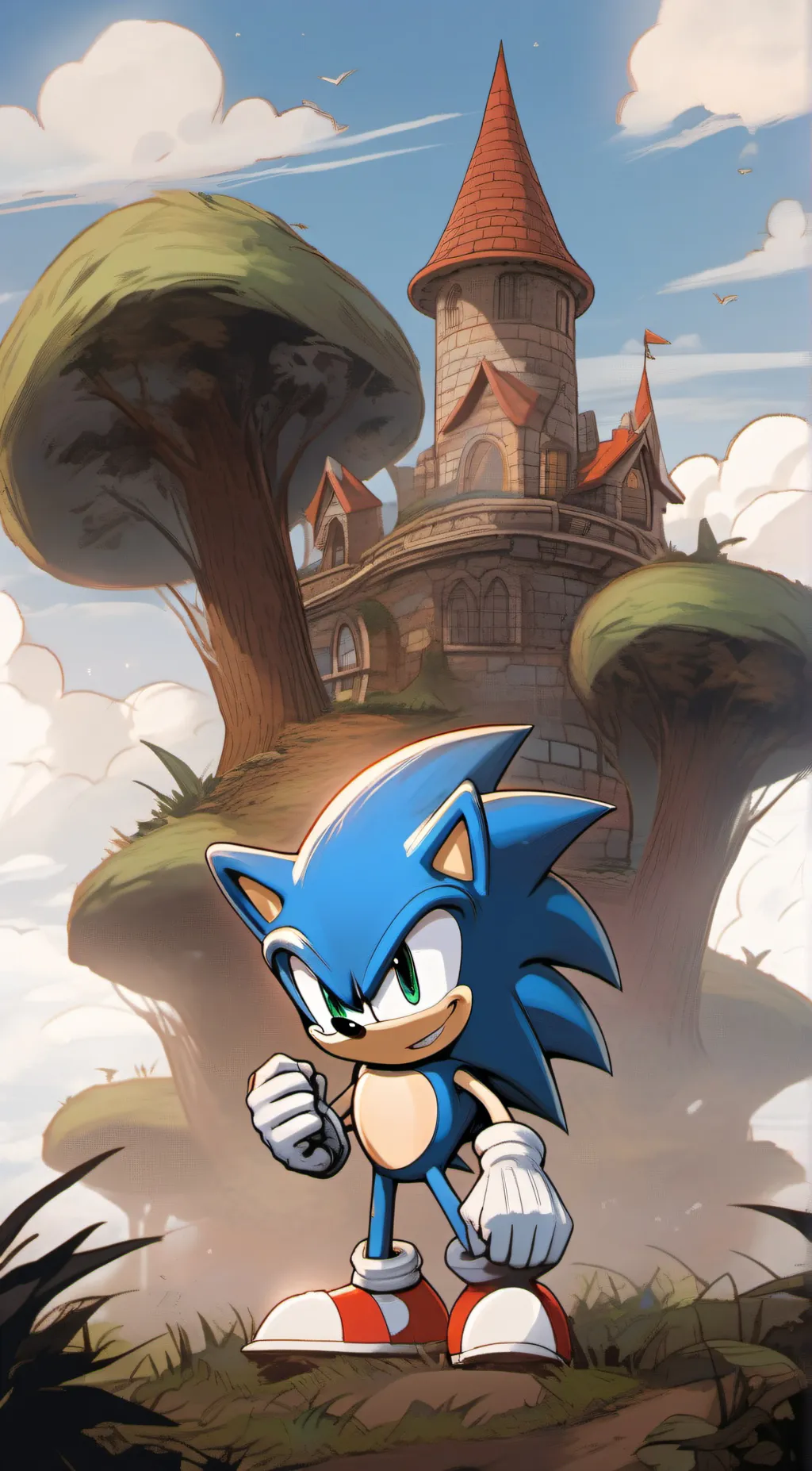 ai character: Sonic The Hedgehog background