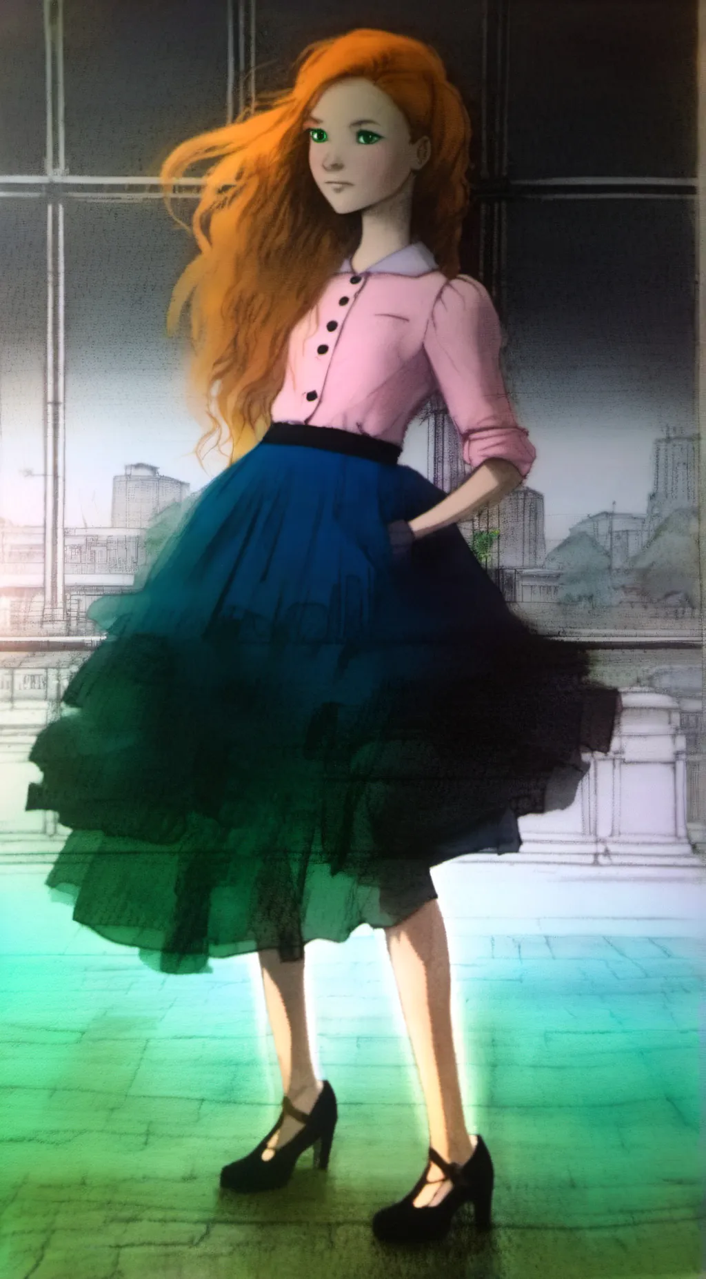 ai character: Elizabeth Afton  background