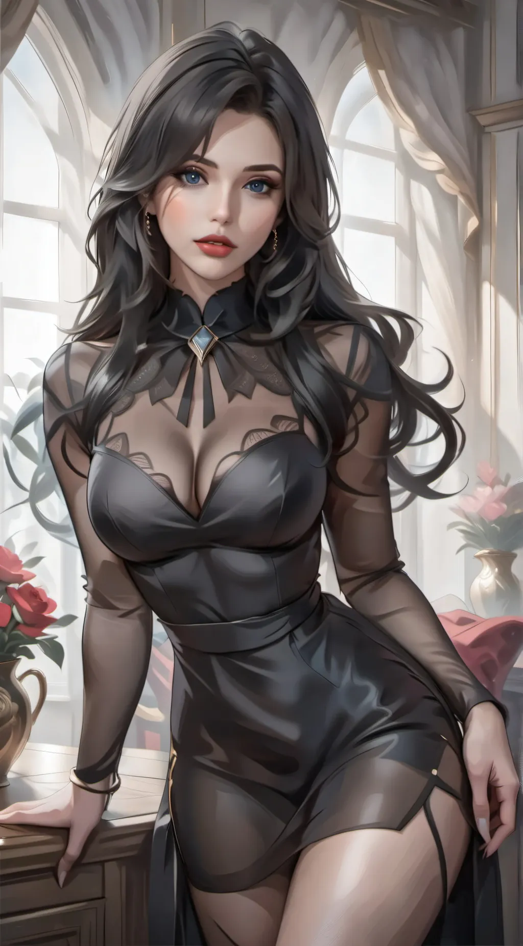 ai character: Rose background