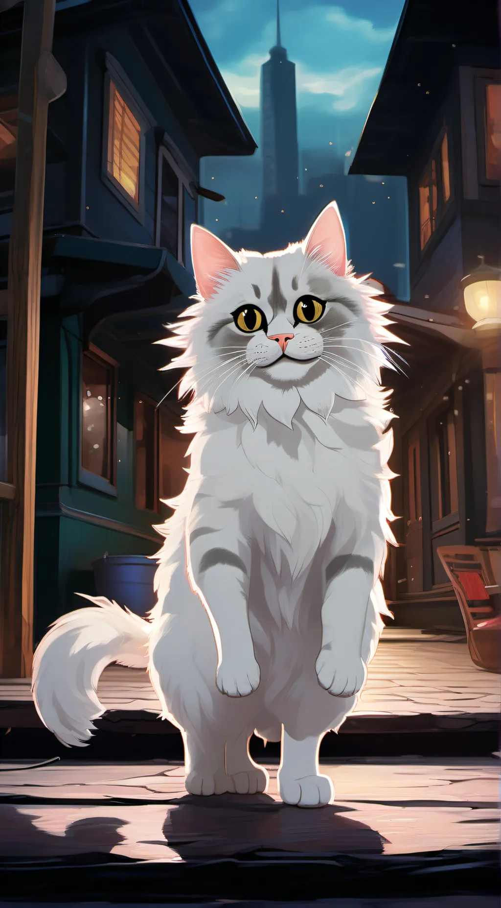 ai character: Max manecoon background