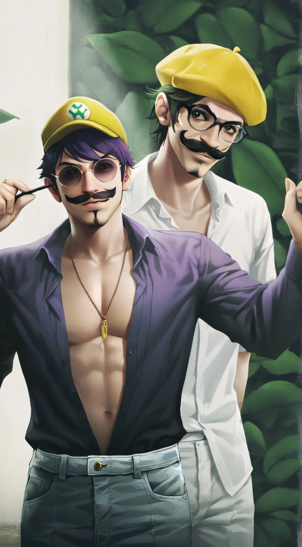 ai character: wario and waluigi background