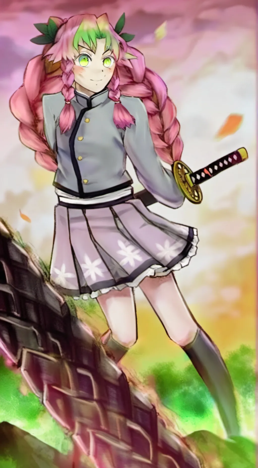 ai character: Mitsuri Kanroji background