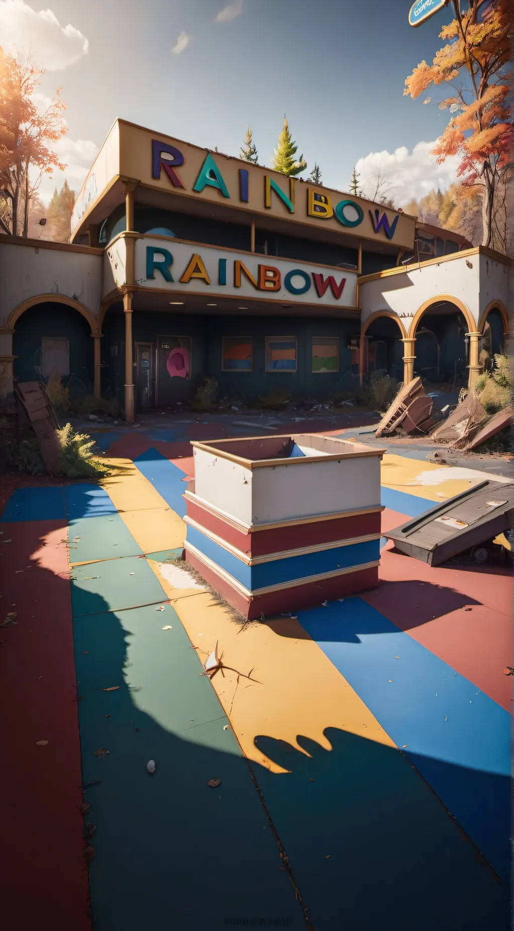 ai character: Rainbow friends  background
