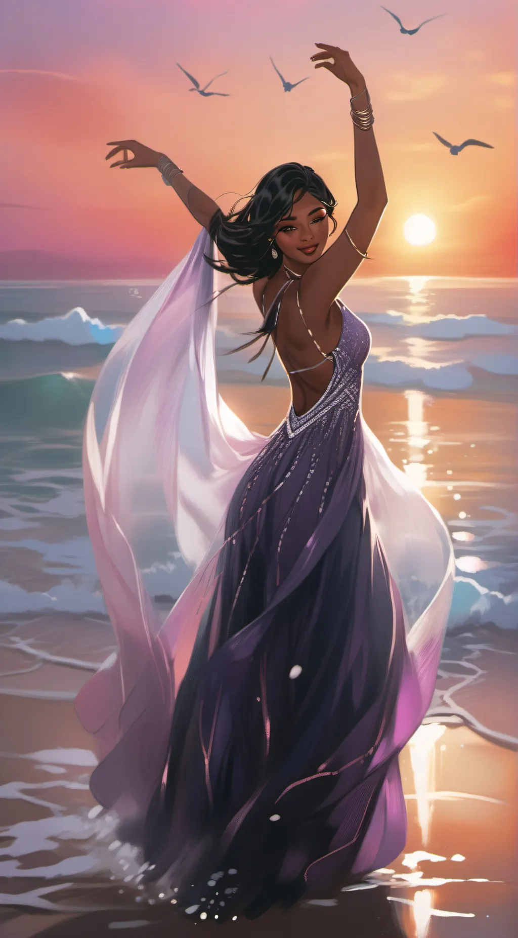 ai character: Luna background