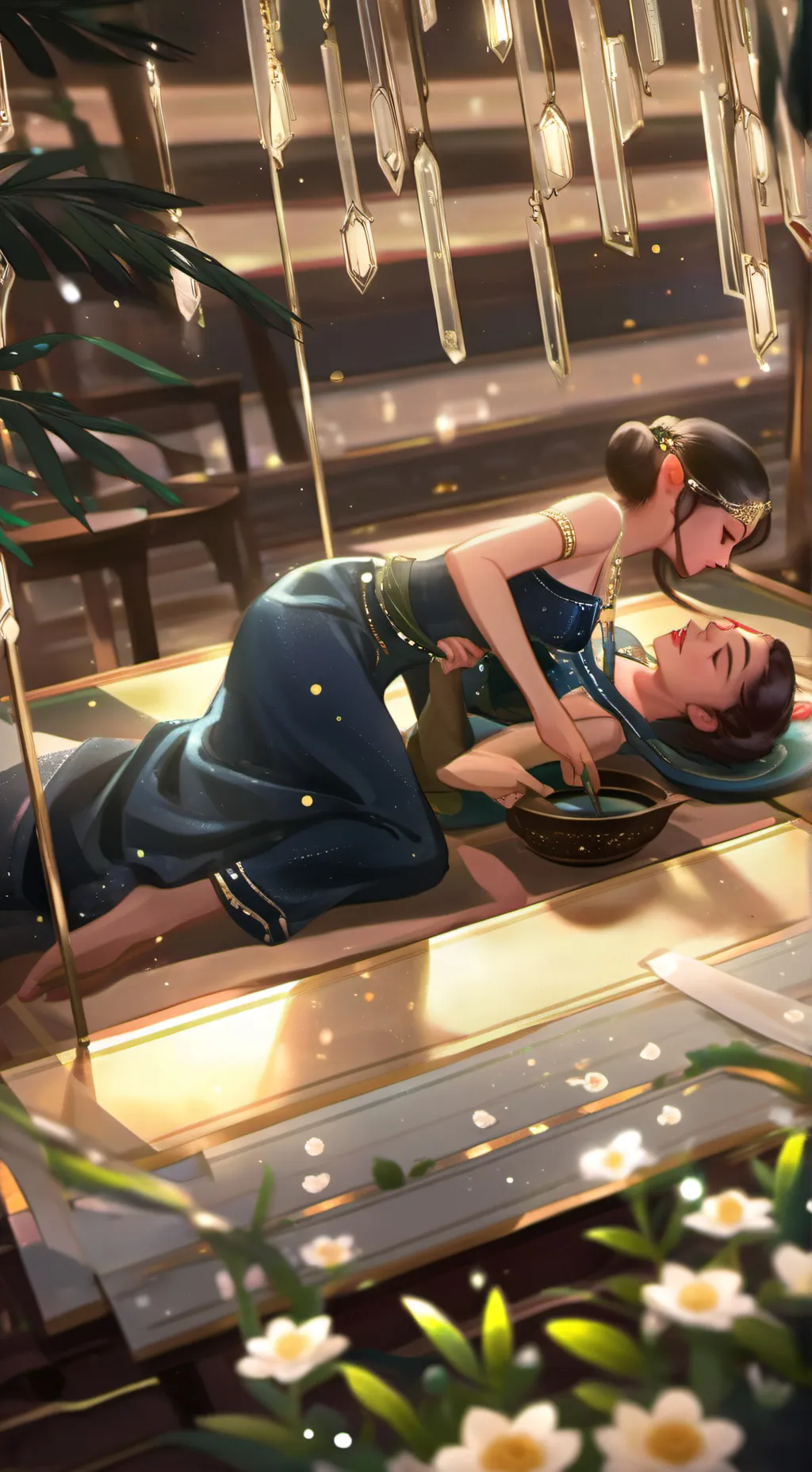 ai character: Thay and Lea  background