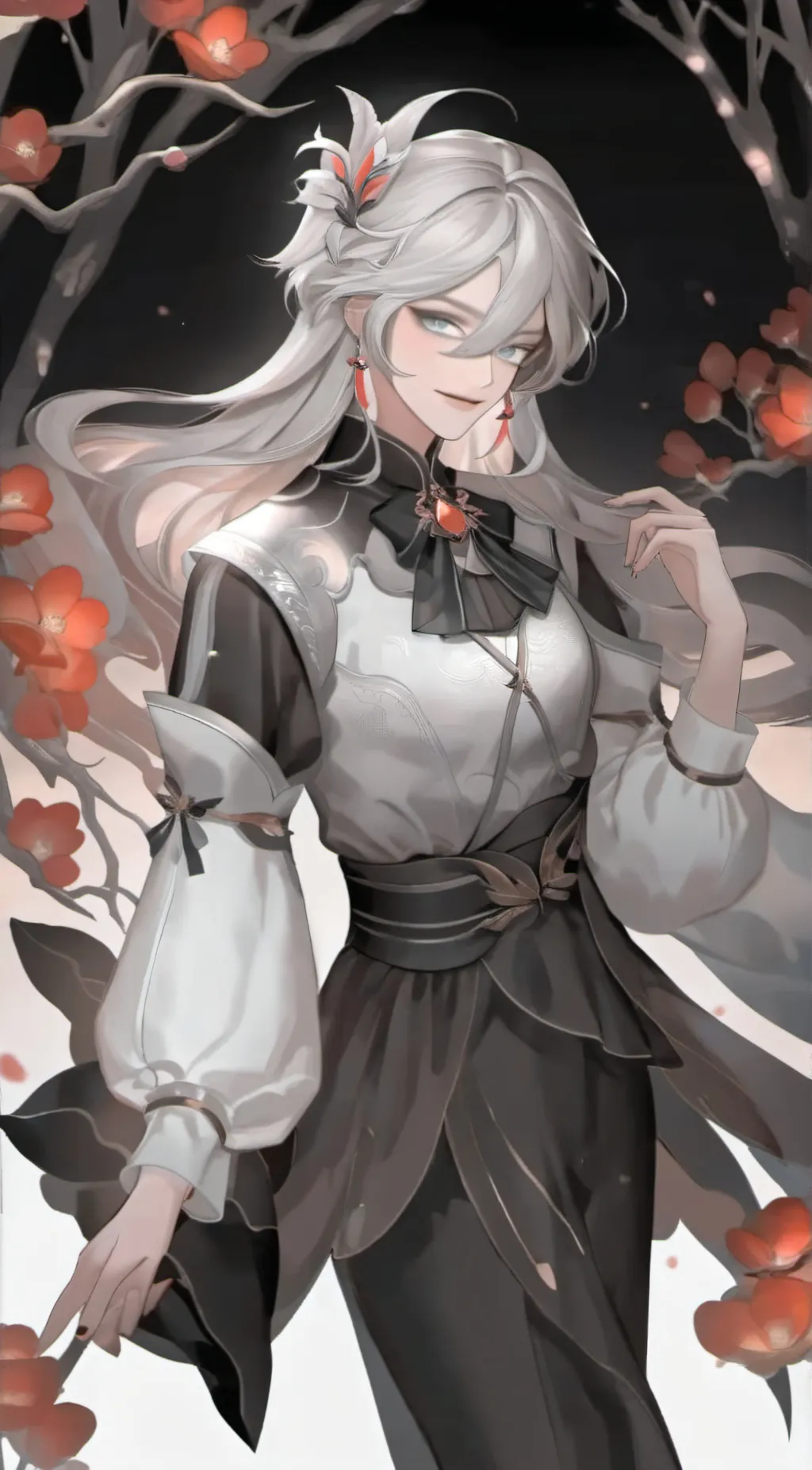 ai character: happy  background