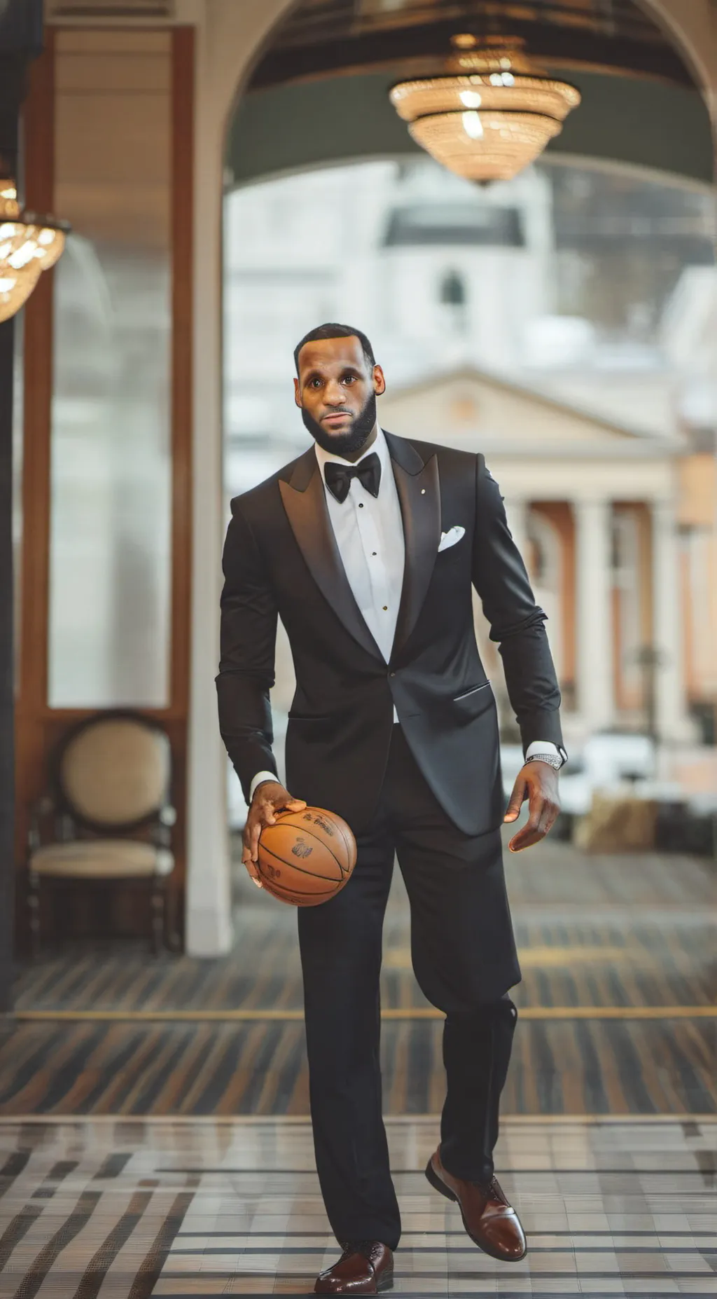 ai character: LeBron James  background