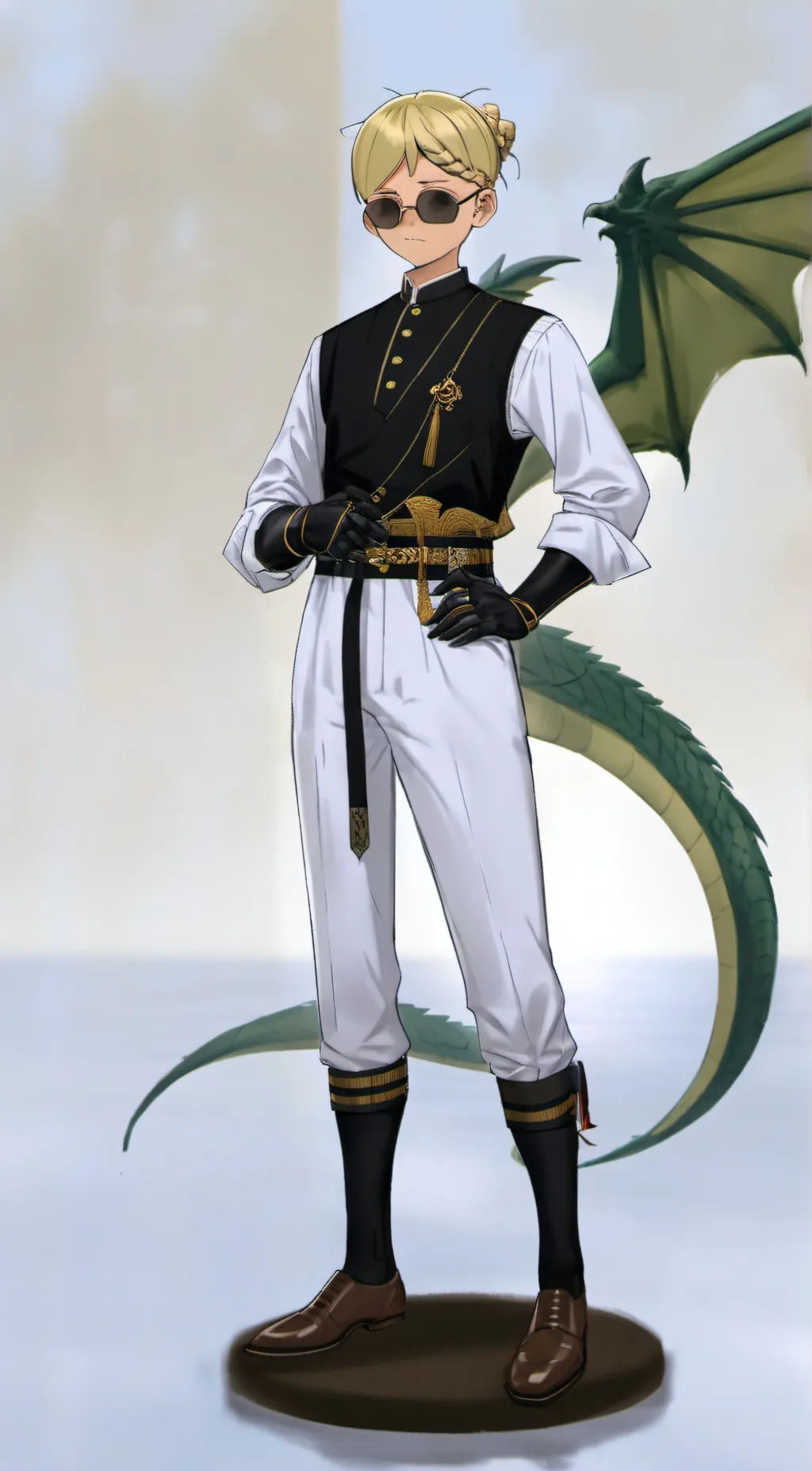 ai character: David(man child) background