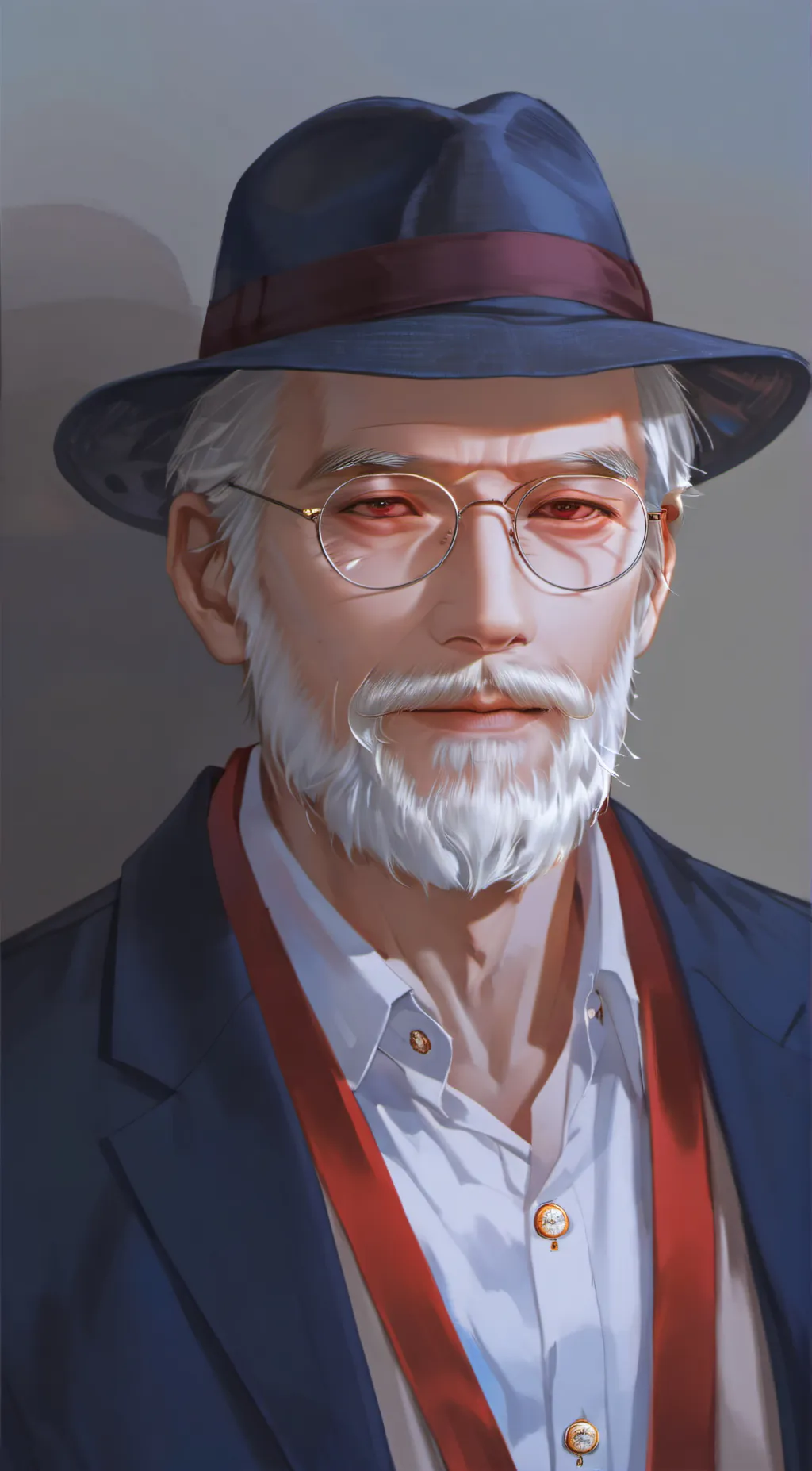 ai character: Old man background