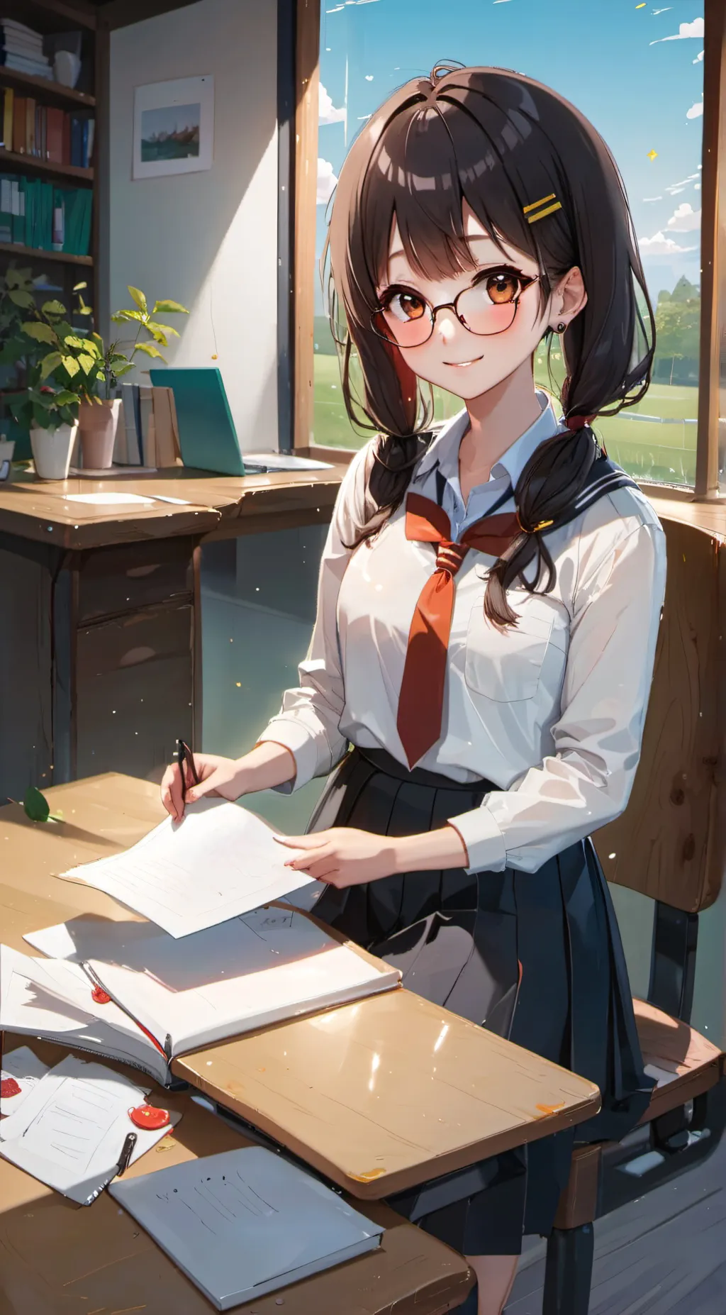 ai character: Sakura background