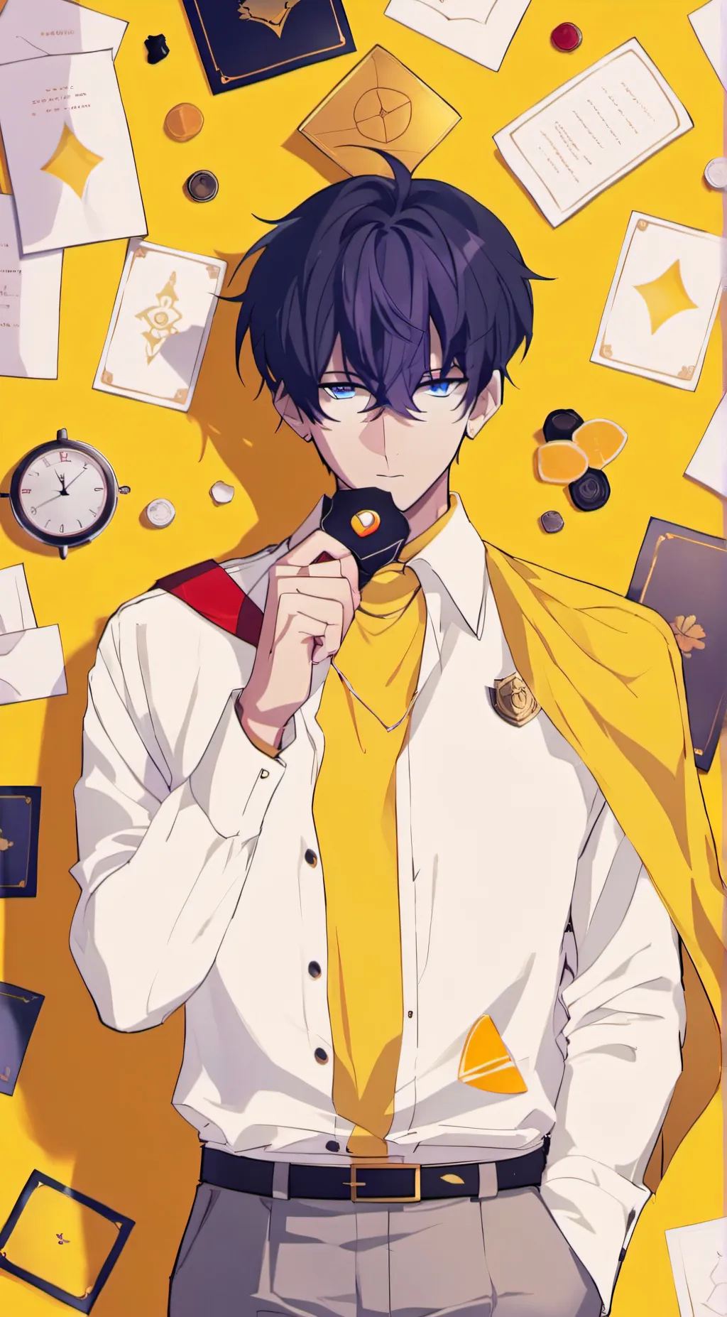 ai character: Marcelジョン background