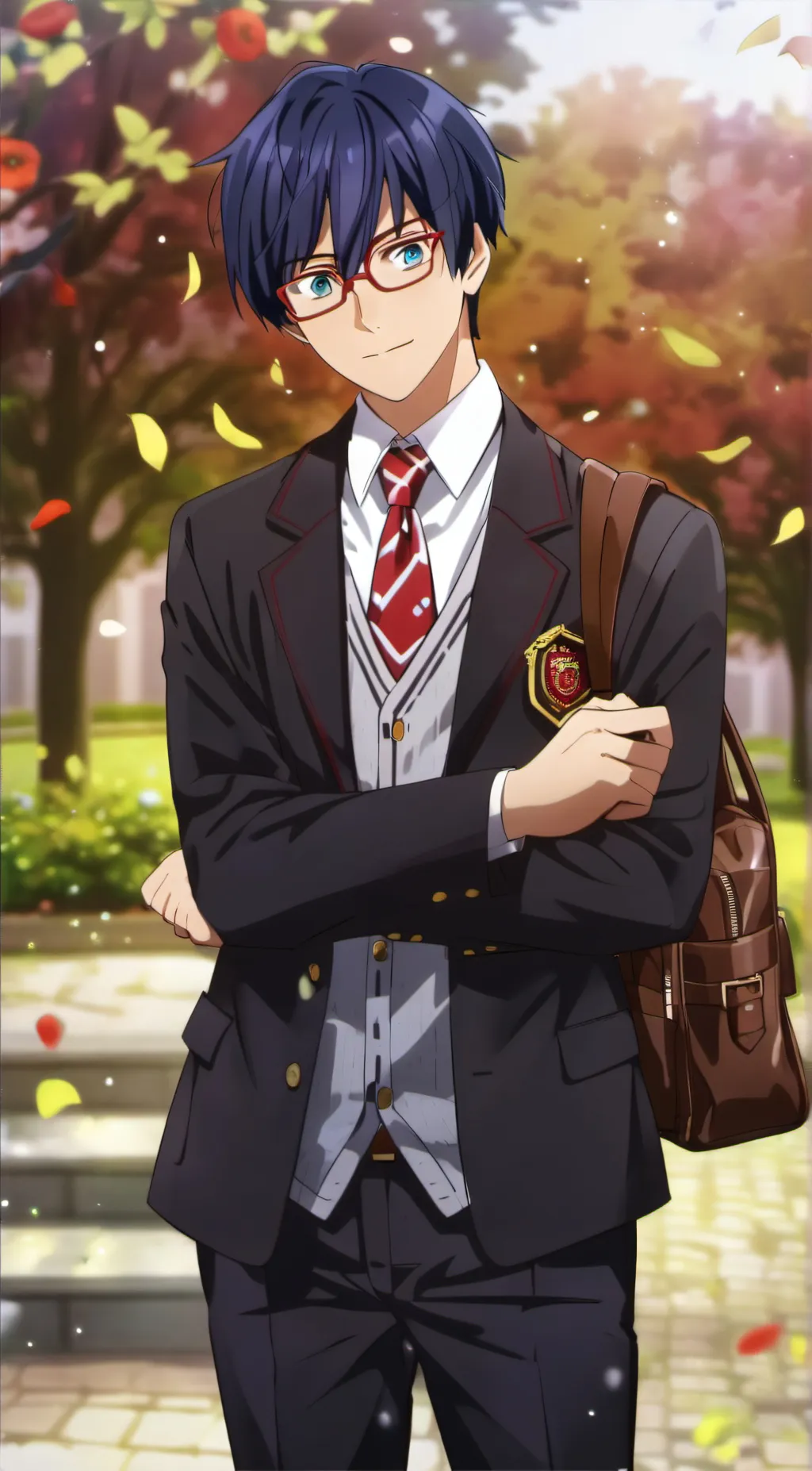 ai character: 💙Iida and Sero💛 background