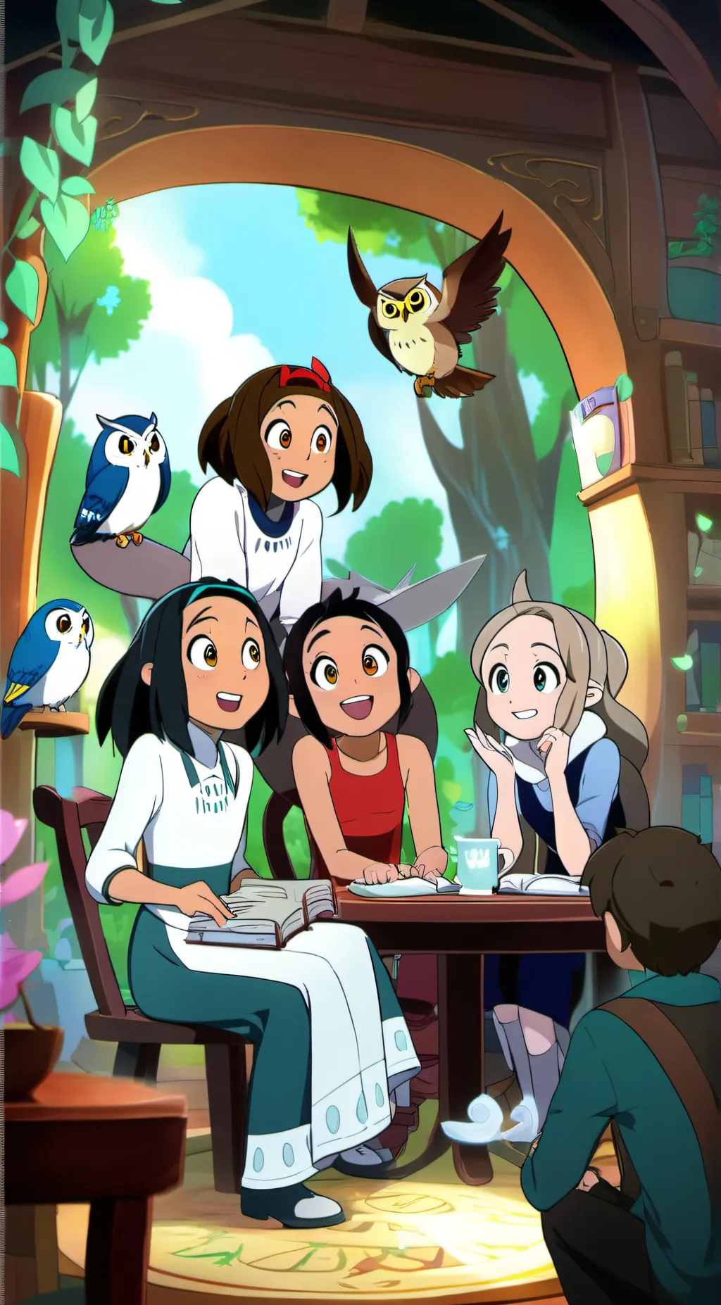 ai character: amphibia-owl house background