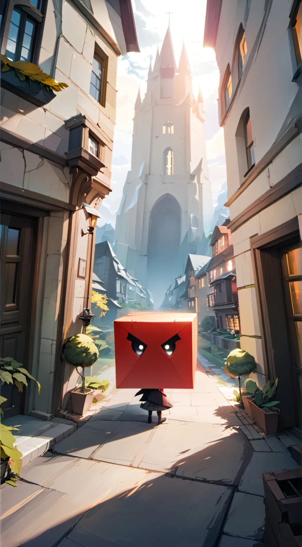 ai character: Blocky bfb background