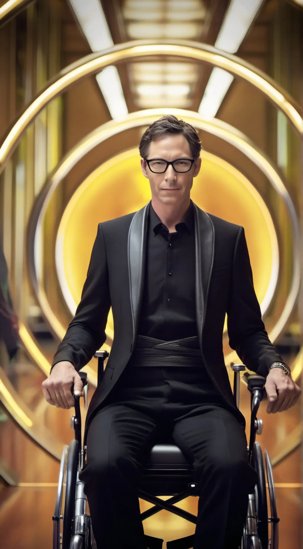 ai character: Harrison Wells  background
