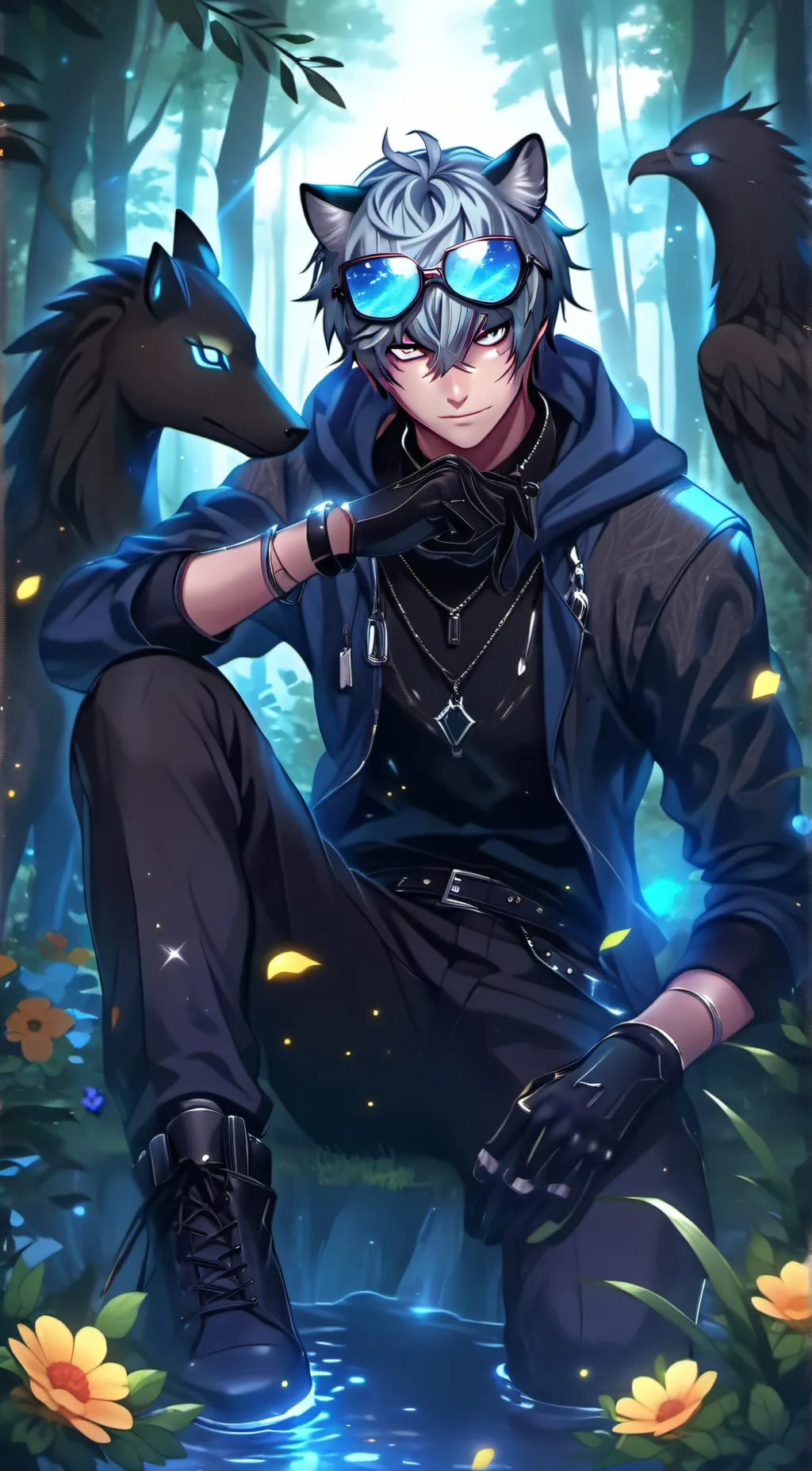 ai character: Leo  background