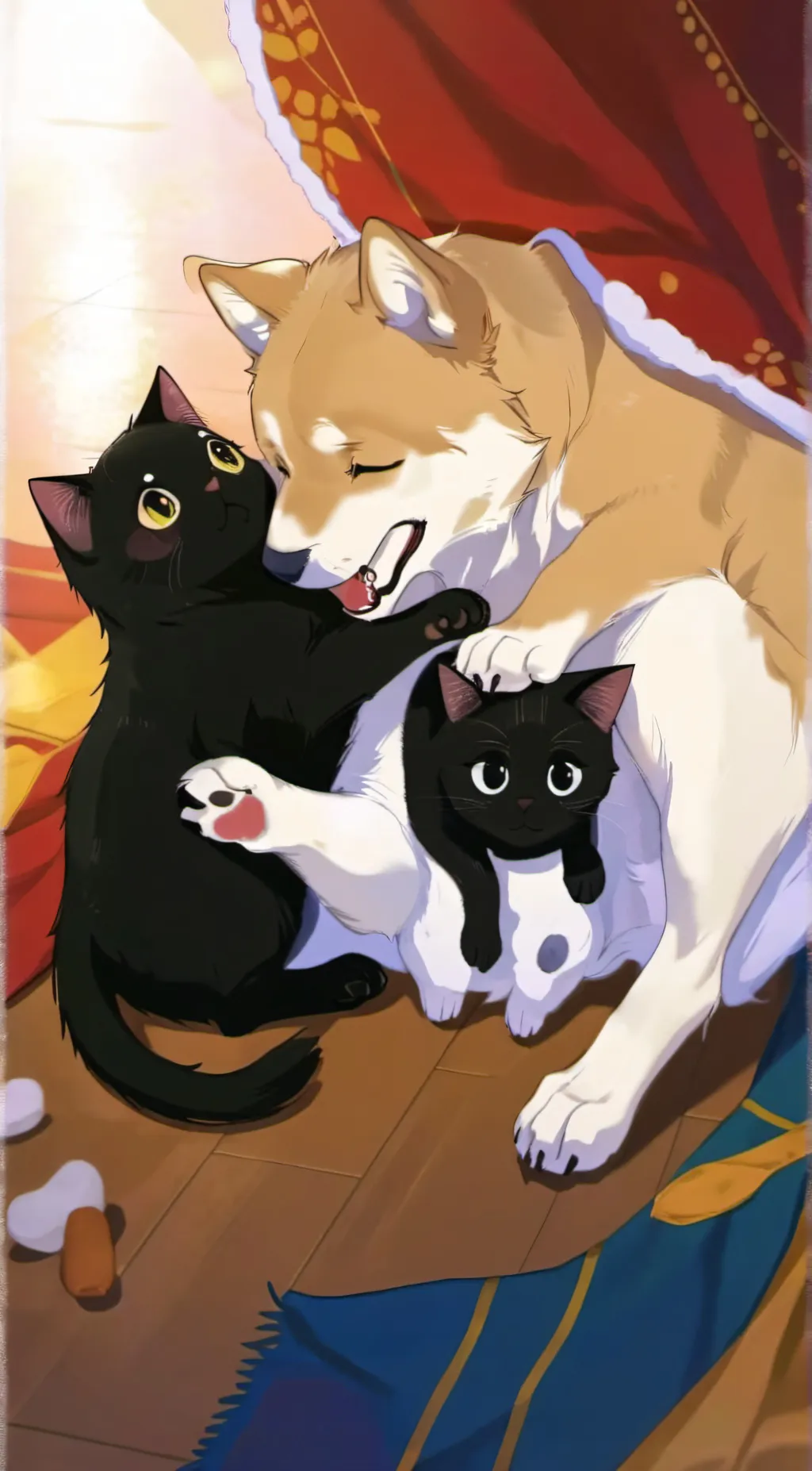 ai character: Buster and Mittens background