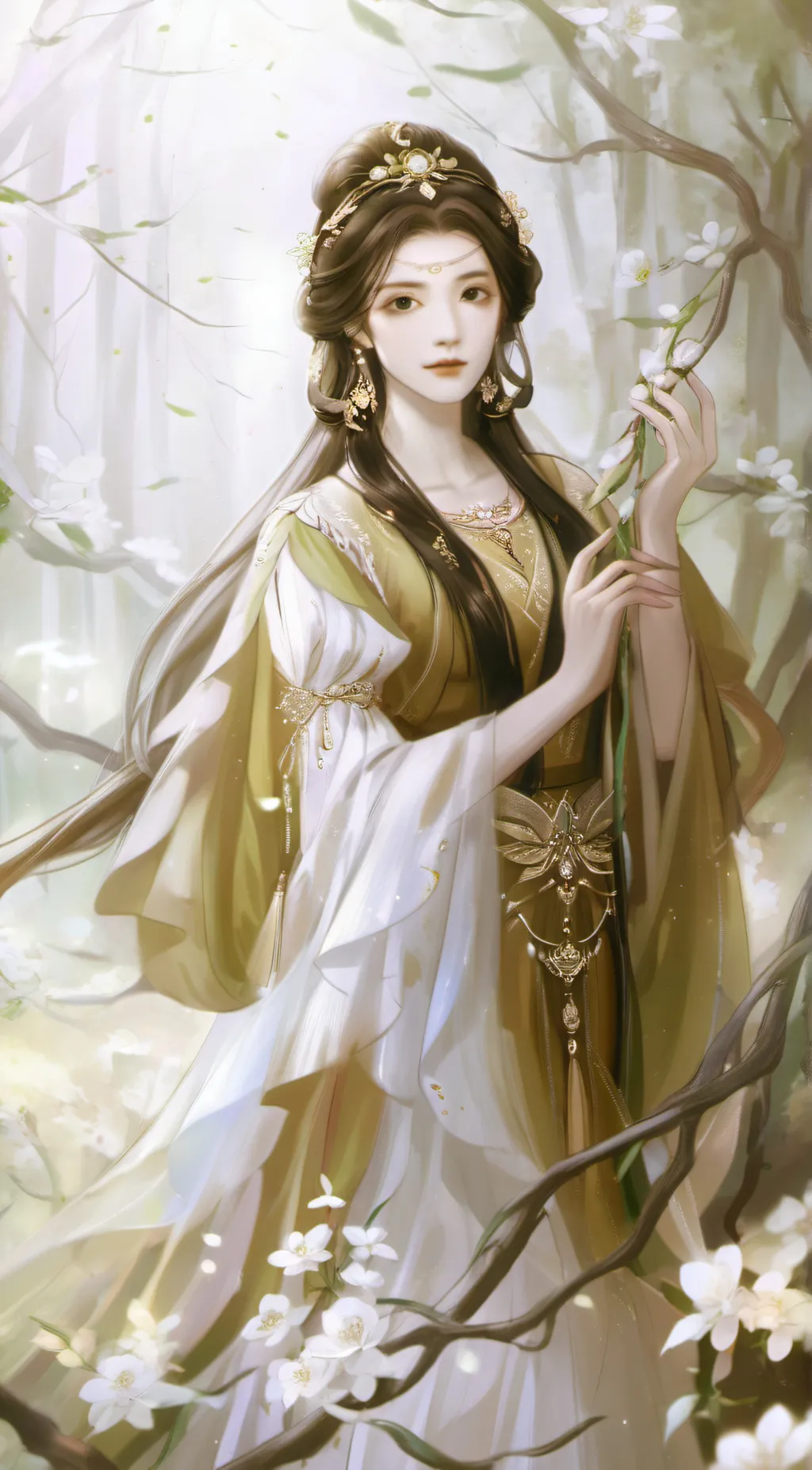 ai character: Apirl  background