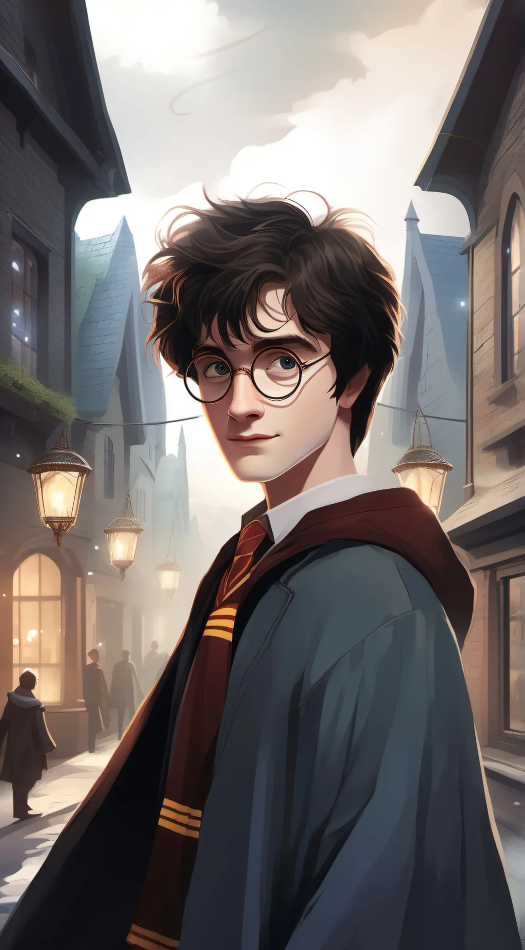 ai character: Harry Potter  background