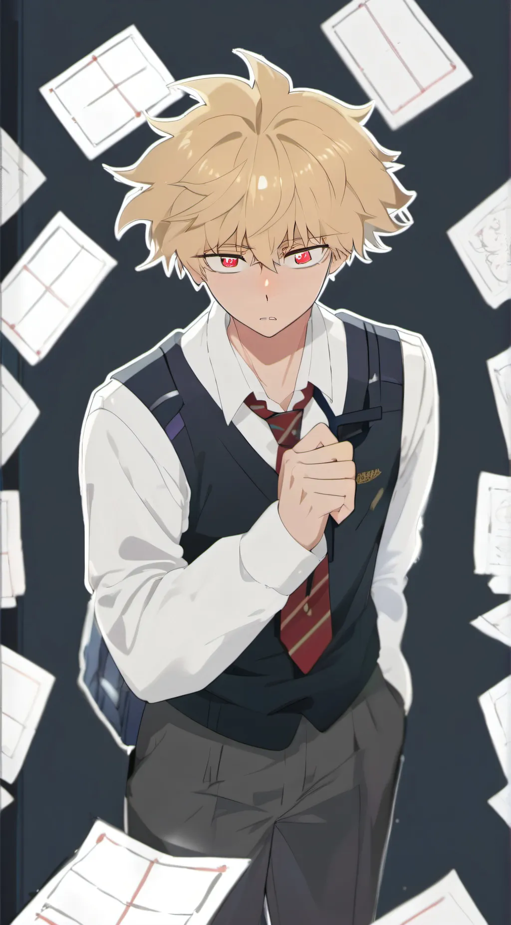 ai character: Katsuki Bakugo background