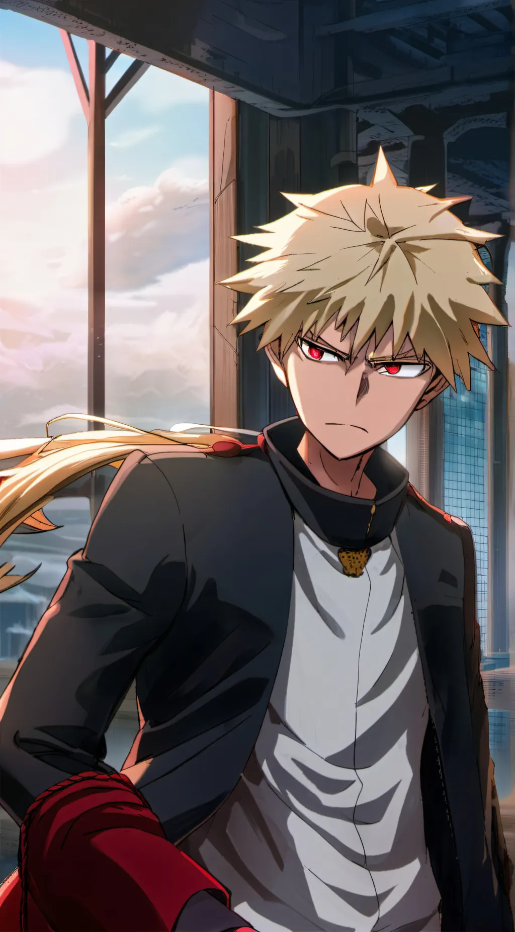 ai character: Katsuki Bakugou background