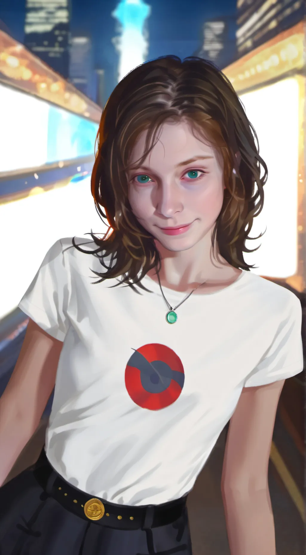 ai character: Ashley  background