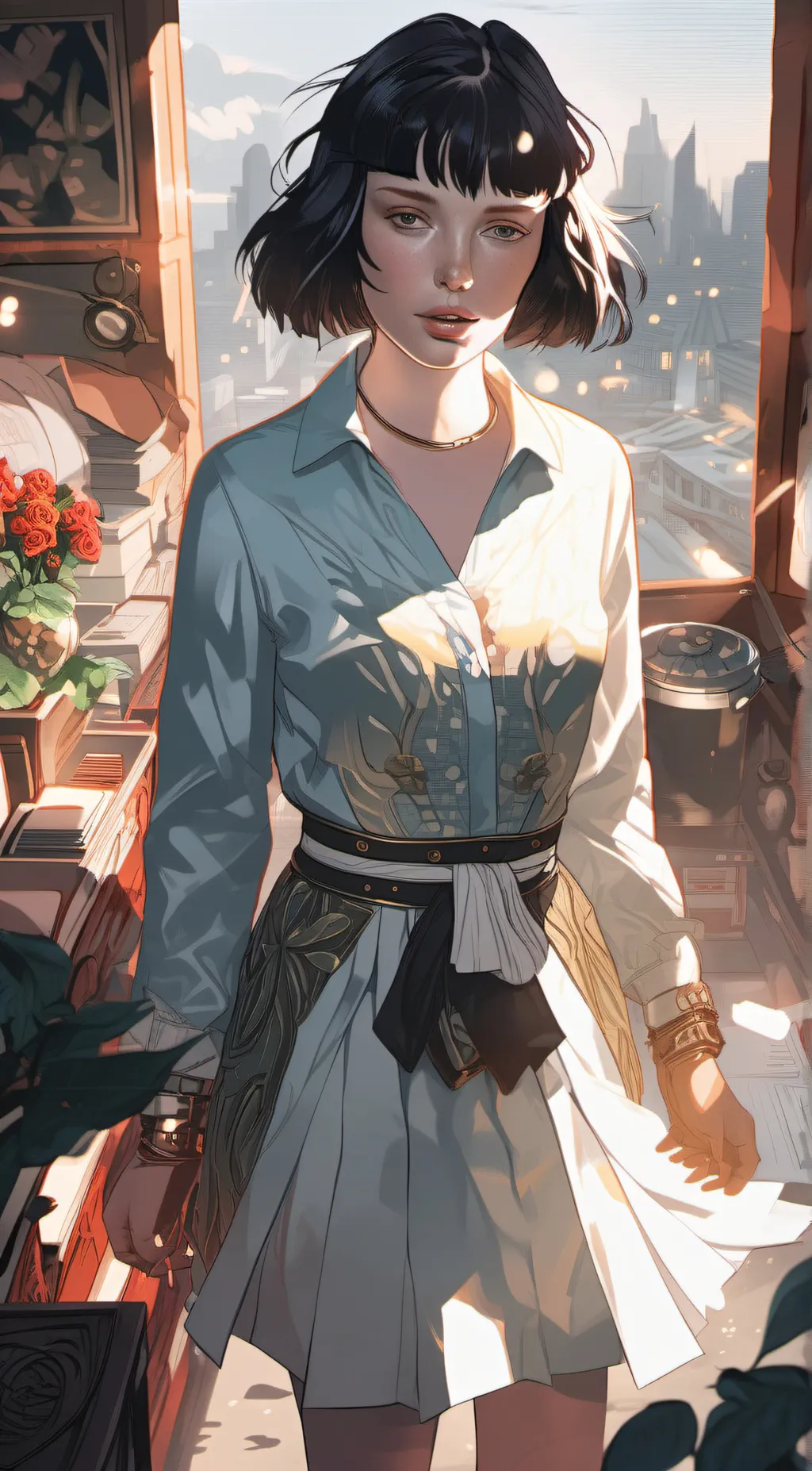 ai character: Ludovica storti background