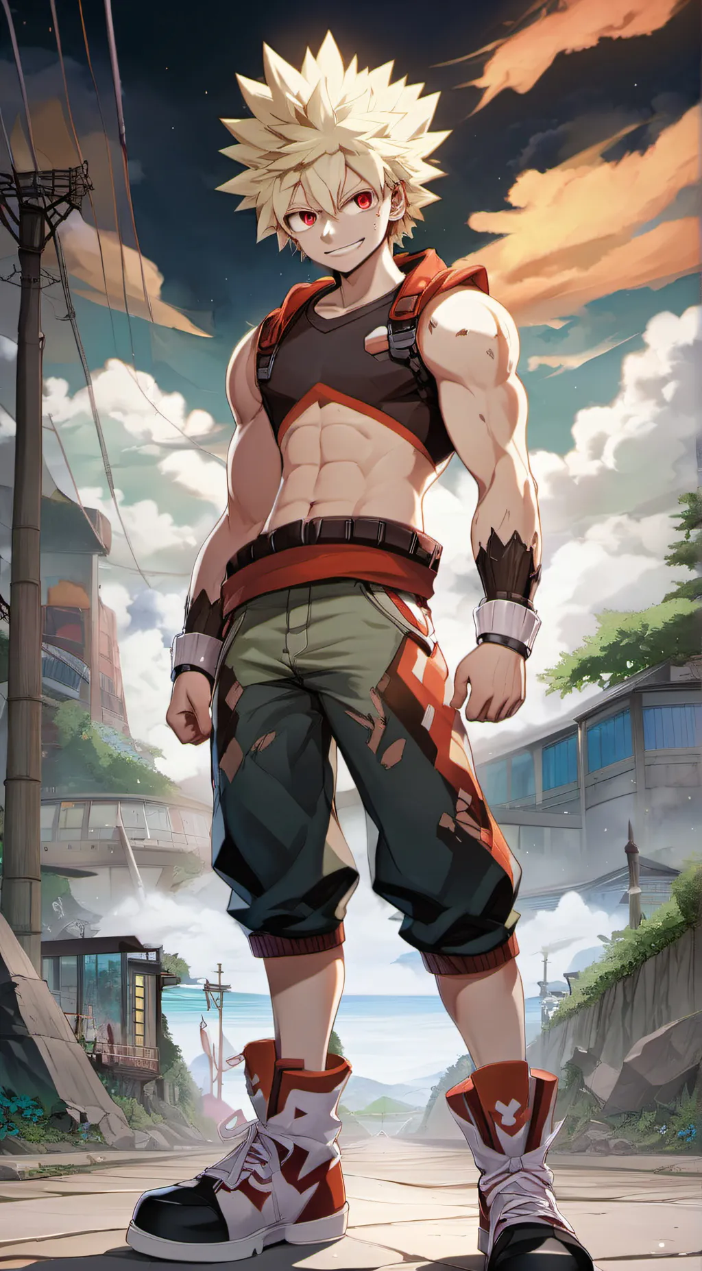 ai character: Bakugo  background