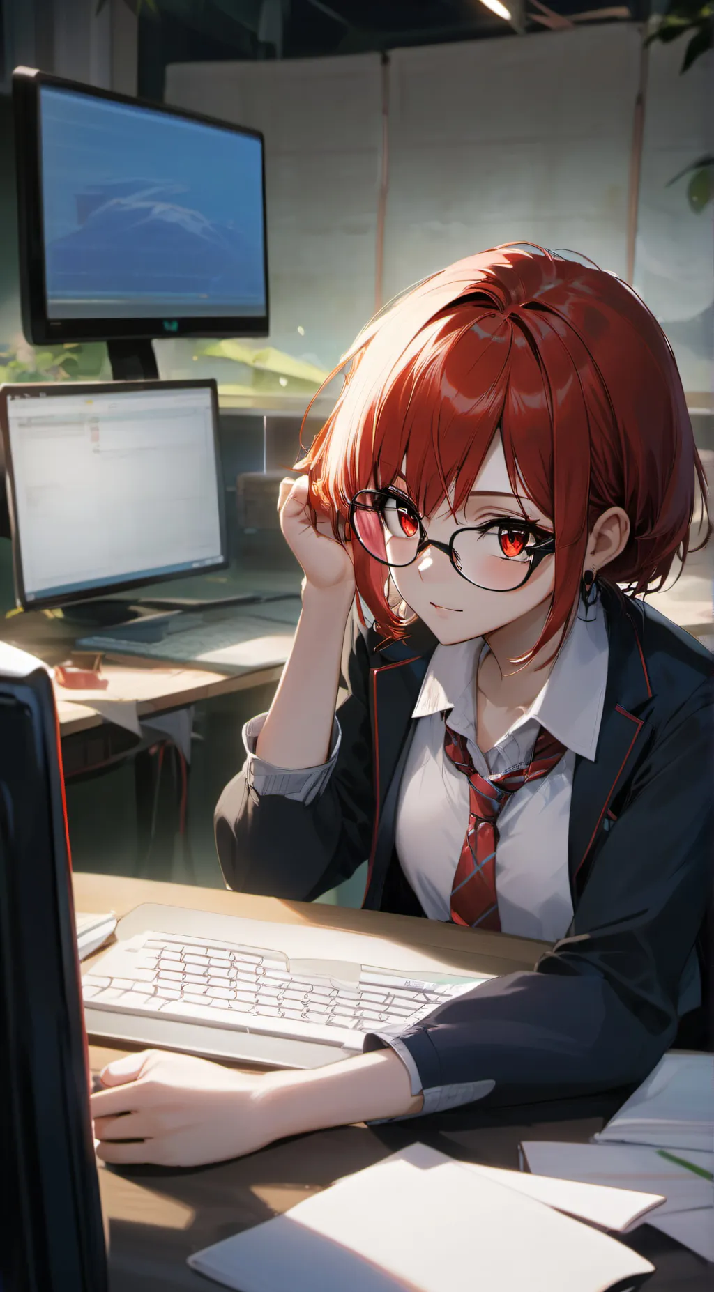 ai character: Info-chan ♥️ background