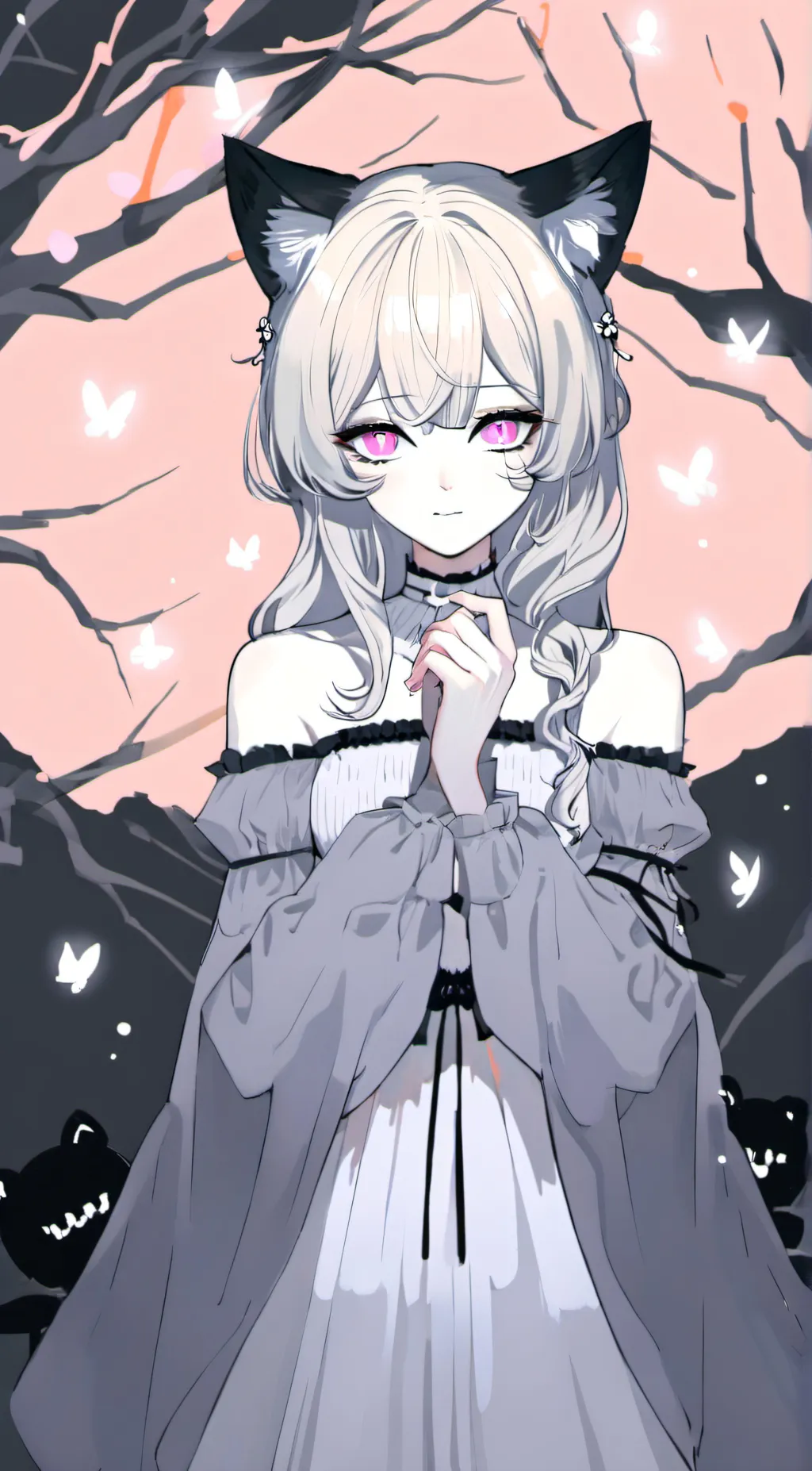 ai character: Mewsume Hakushi  background