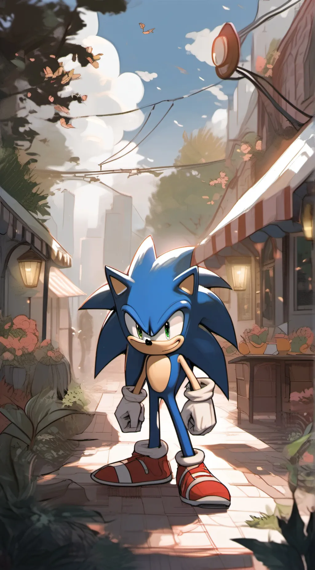 ai character: Sonic Prime background