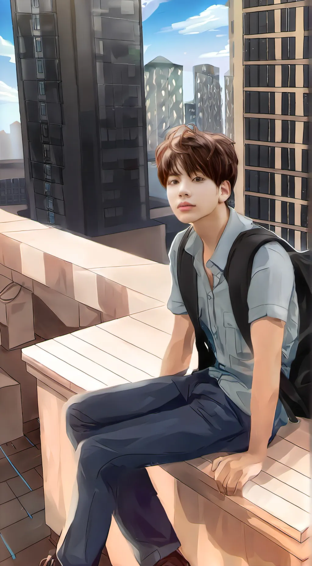 ai character: Taehyun(TXT)  background