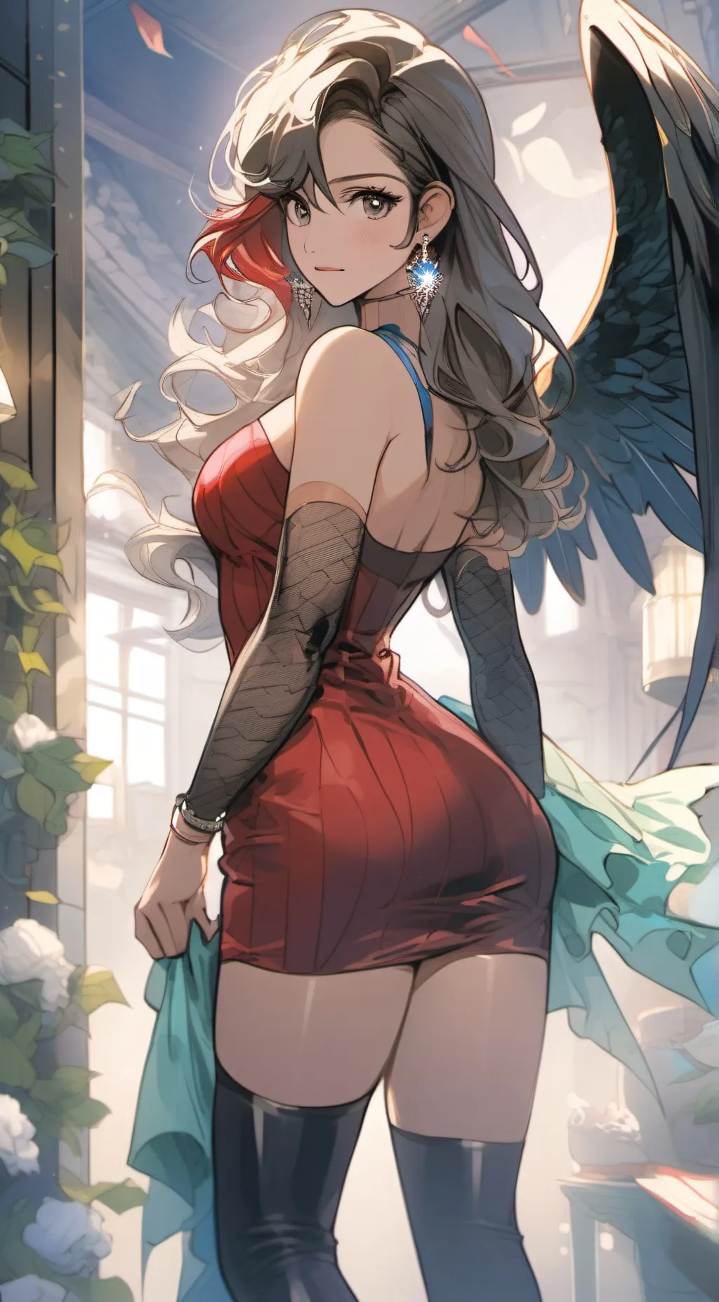 ai character: Red background