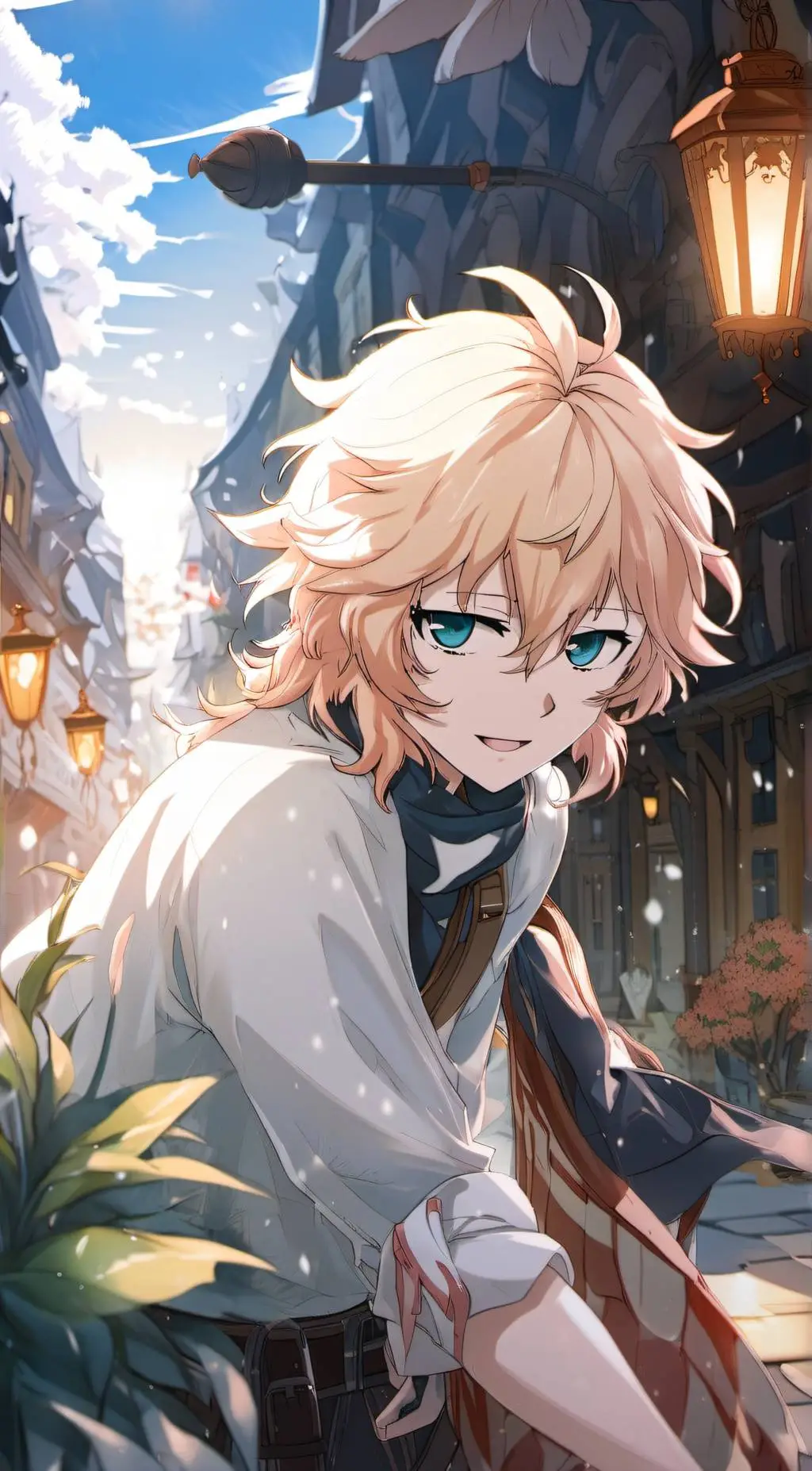 ai character: mikaela Hyakuya background