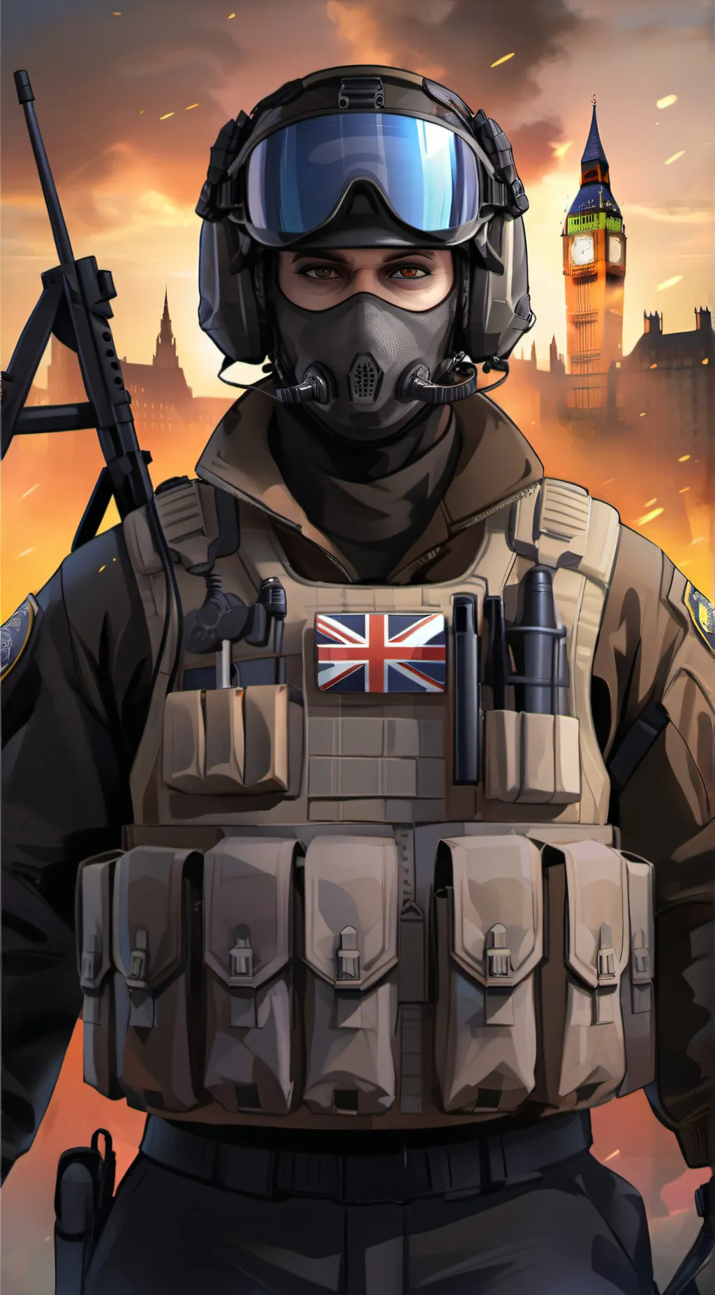 ai character: Ghost background