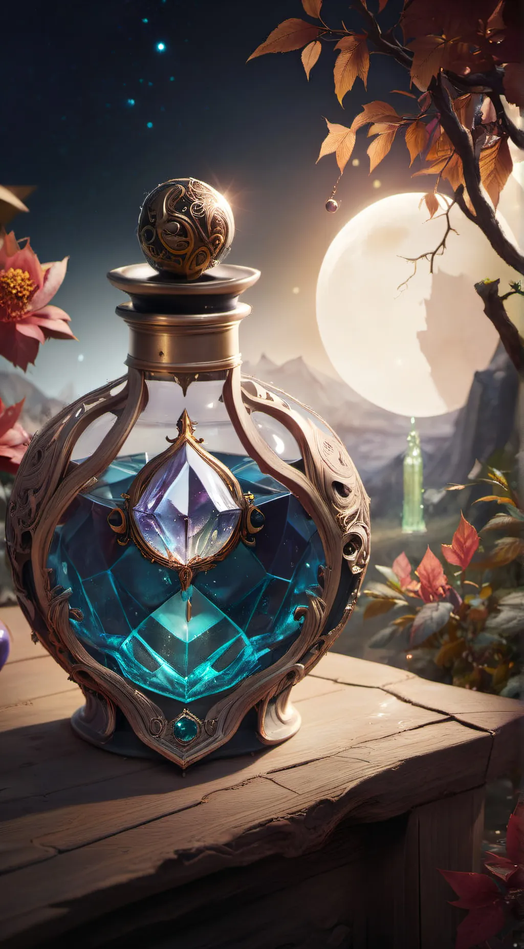 ai character: Transform potion  background