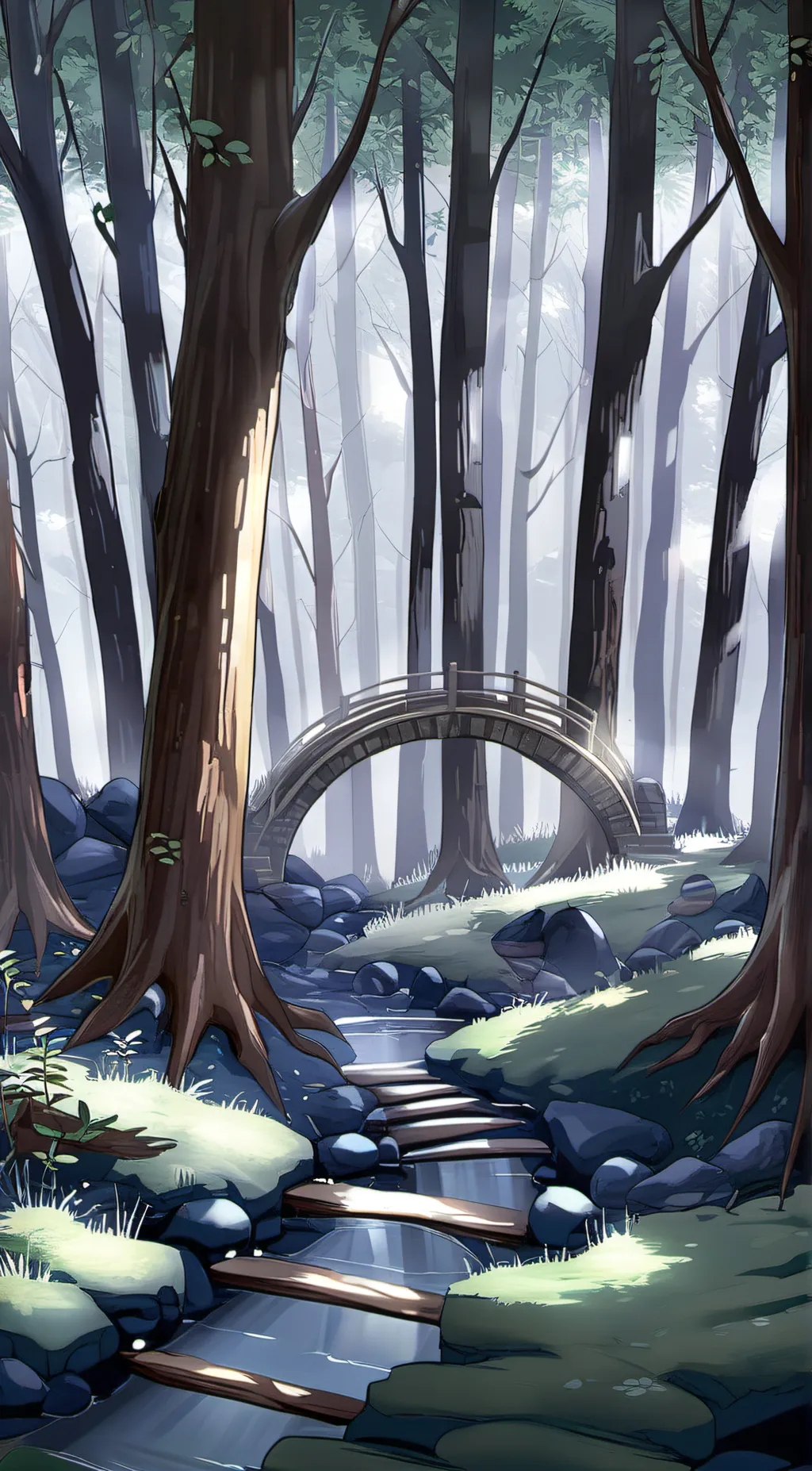 ai character: The Forest Maze background