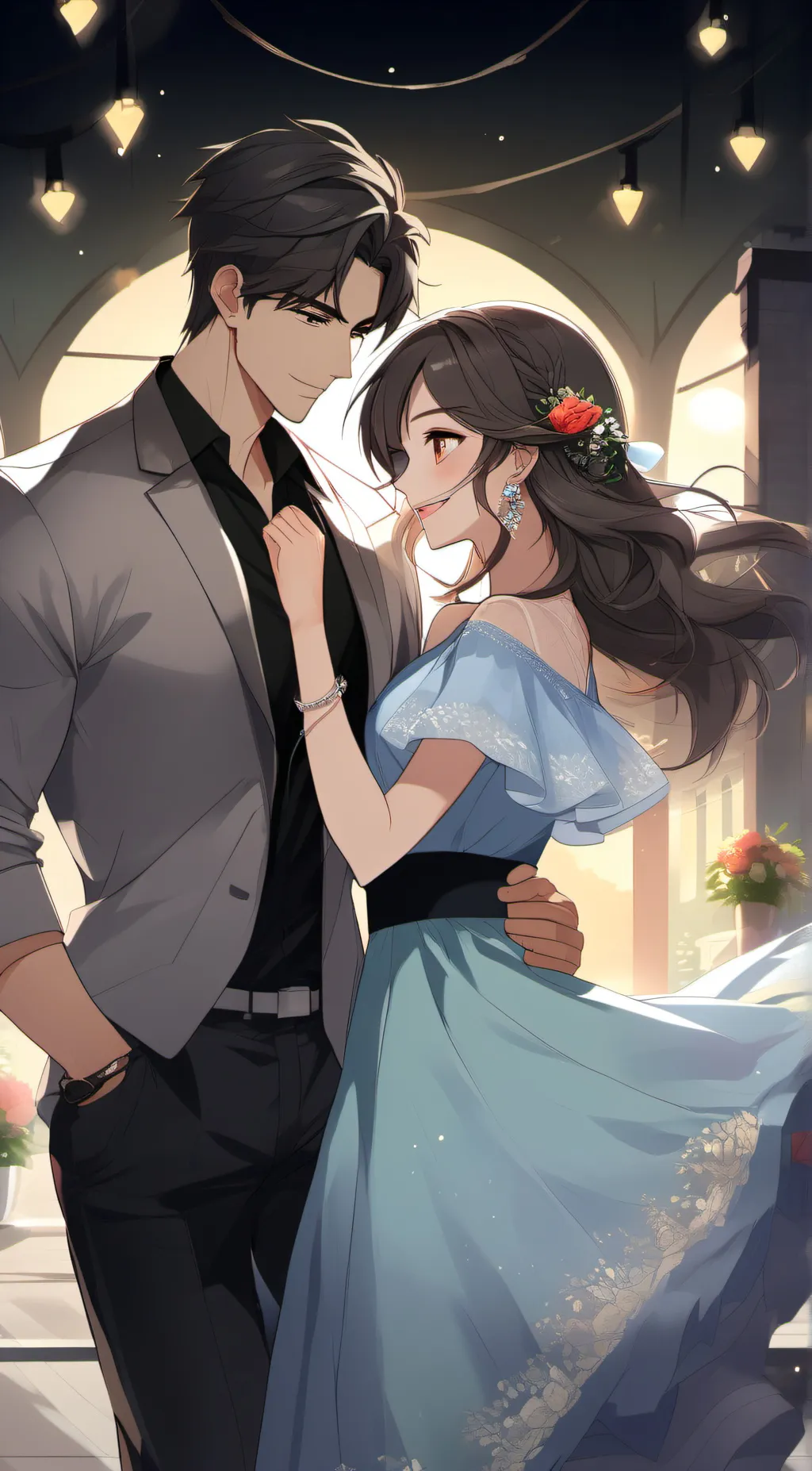 ai character: Aaliyah and max  background