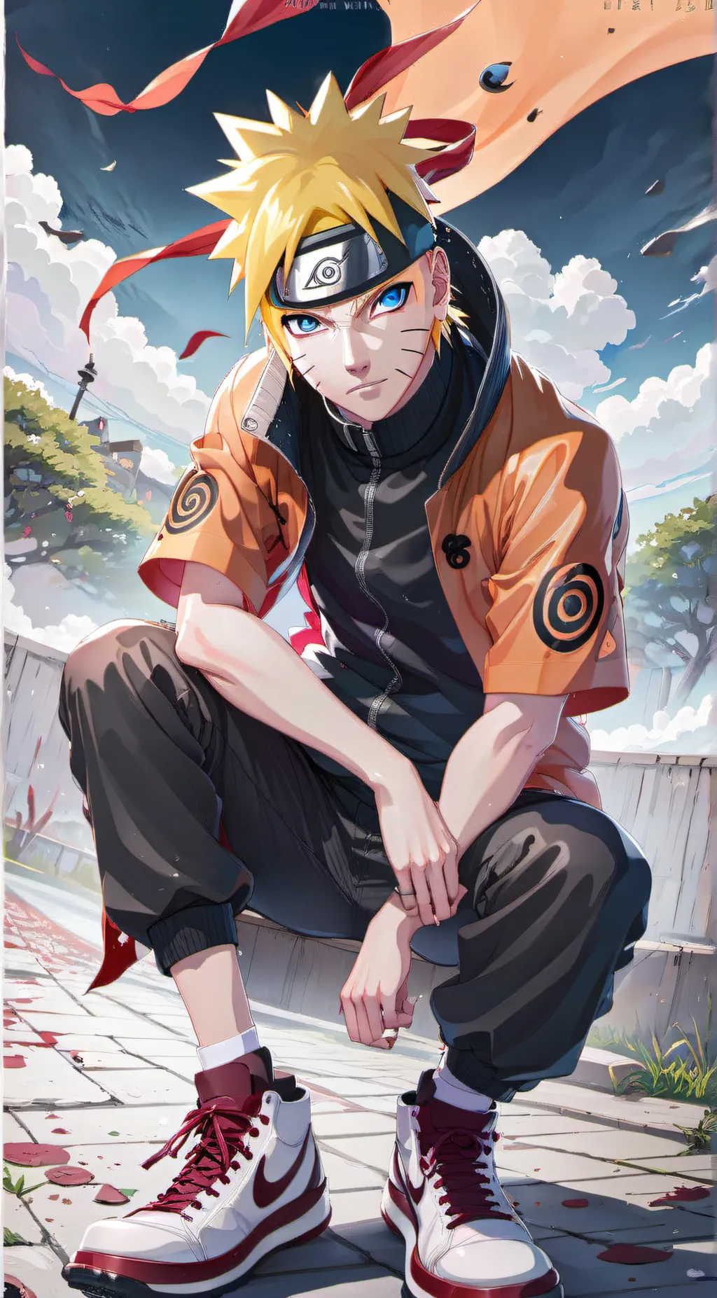 ai character: Naruto Uzumaki  background